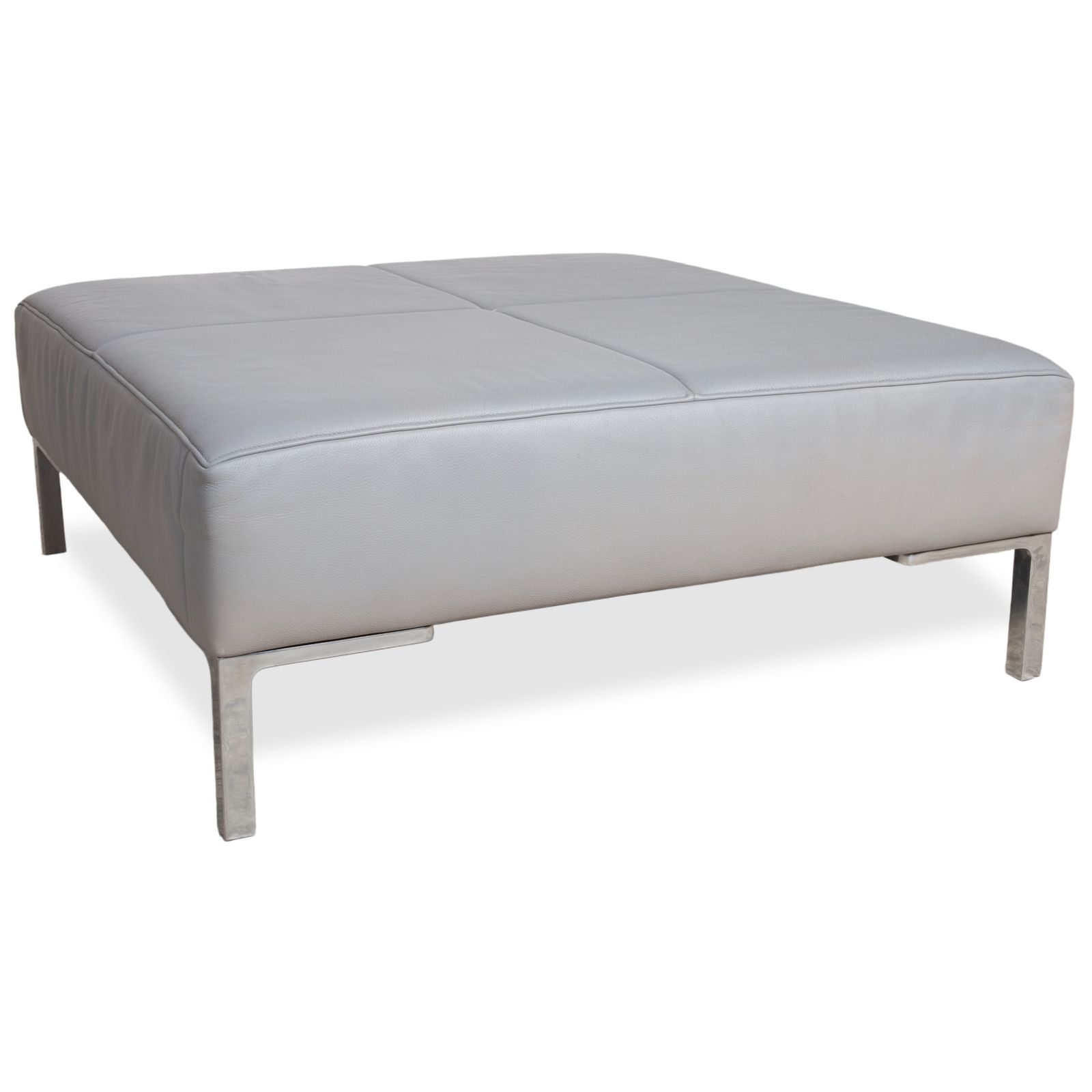 De Sede Ds 112 Leather Three Seater Couch And Ottoman Grey Manual Function photo Furniture