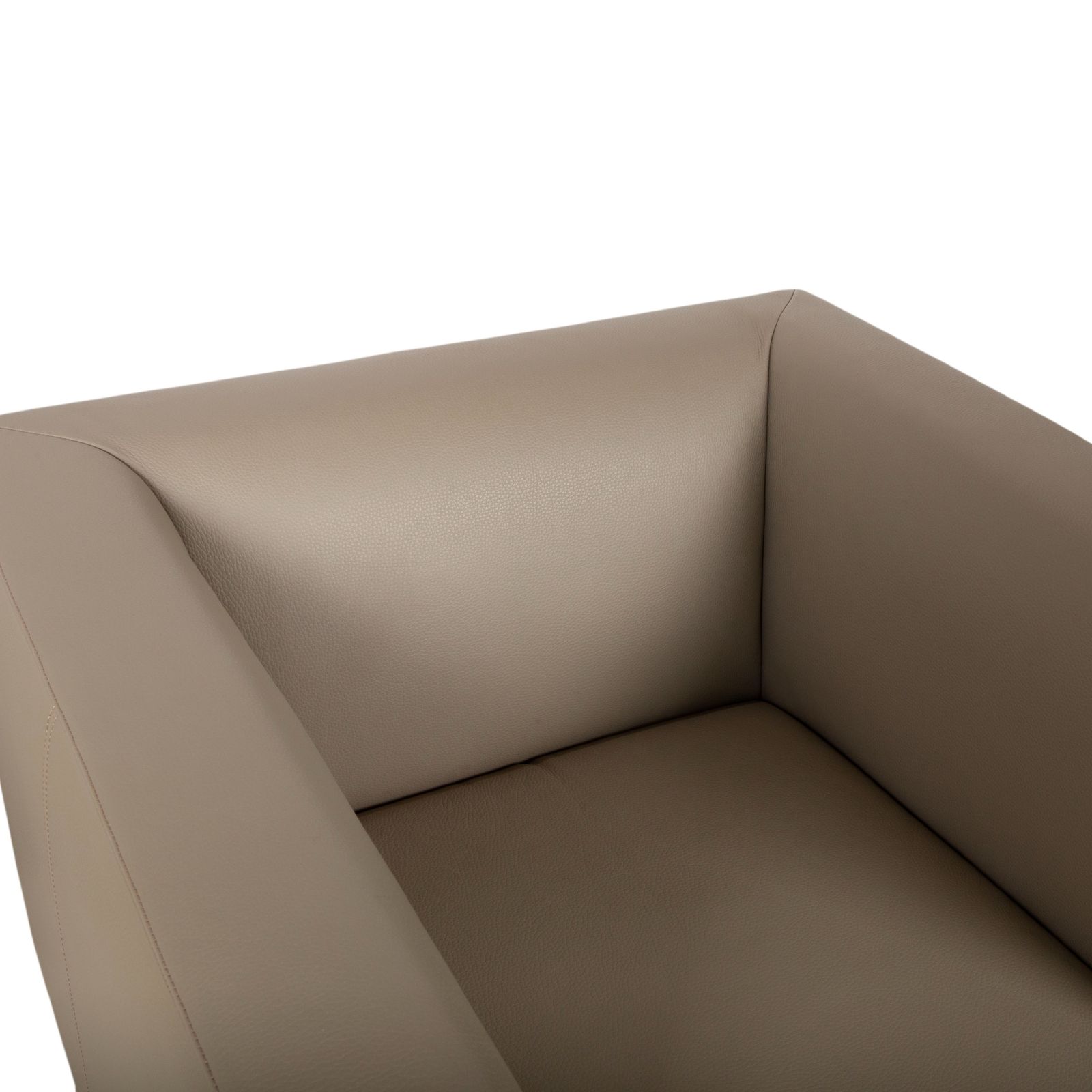 Canapé 3 places Walter Knoll Jaan en cuir et chrome, 2 fauteuils, beige crème photo buy