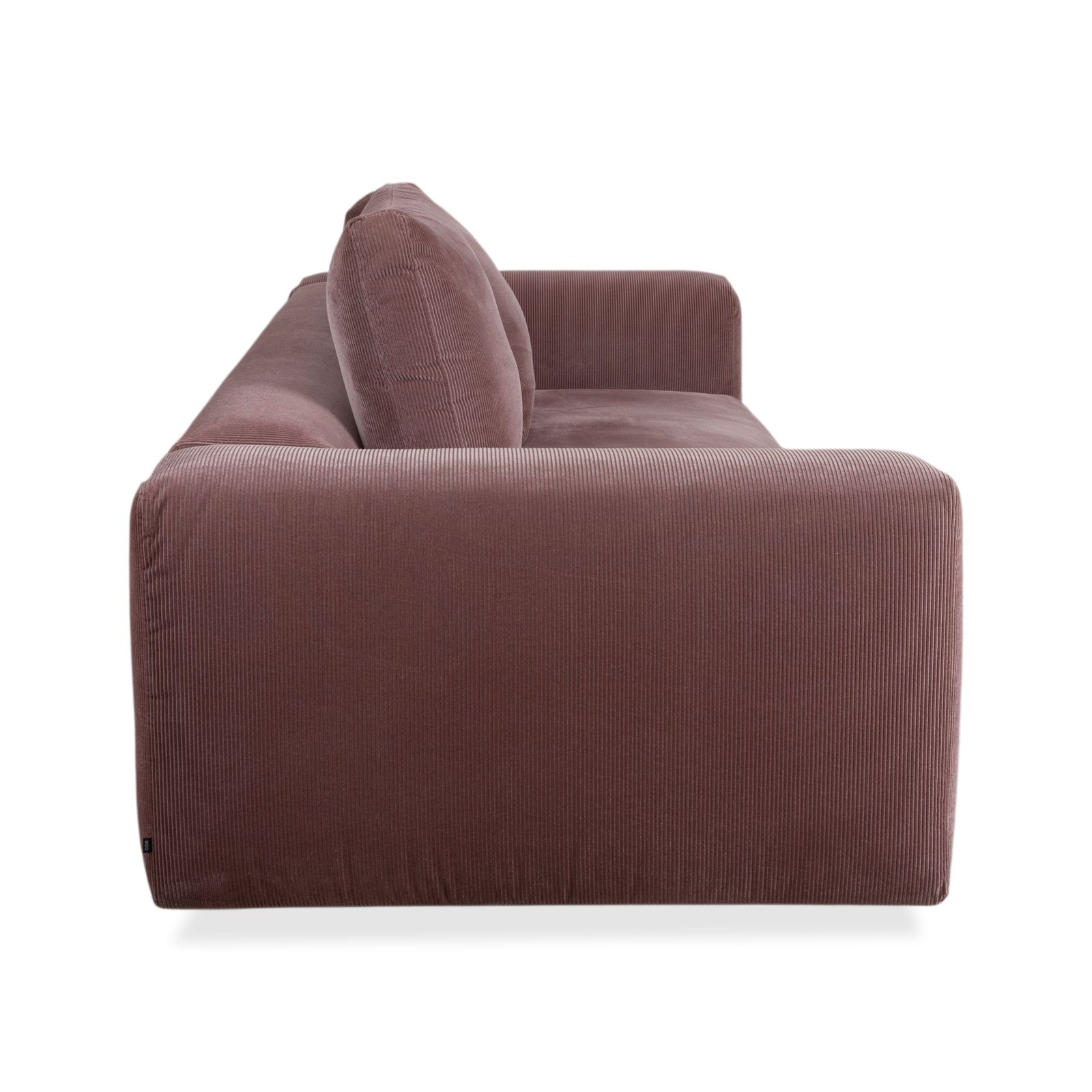 Mobilier Canapé 3 places COR Moss en tissu velours côtelé rose mauve, avec ottoman photo