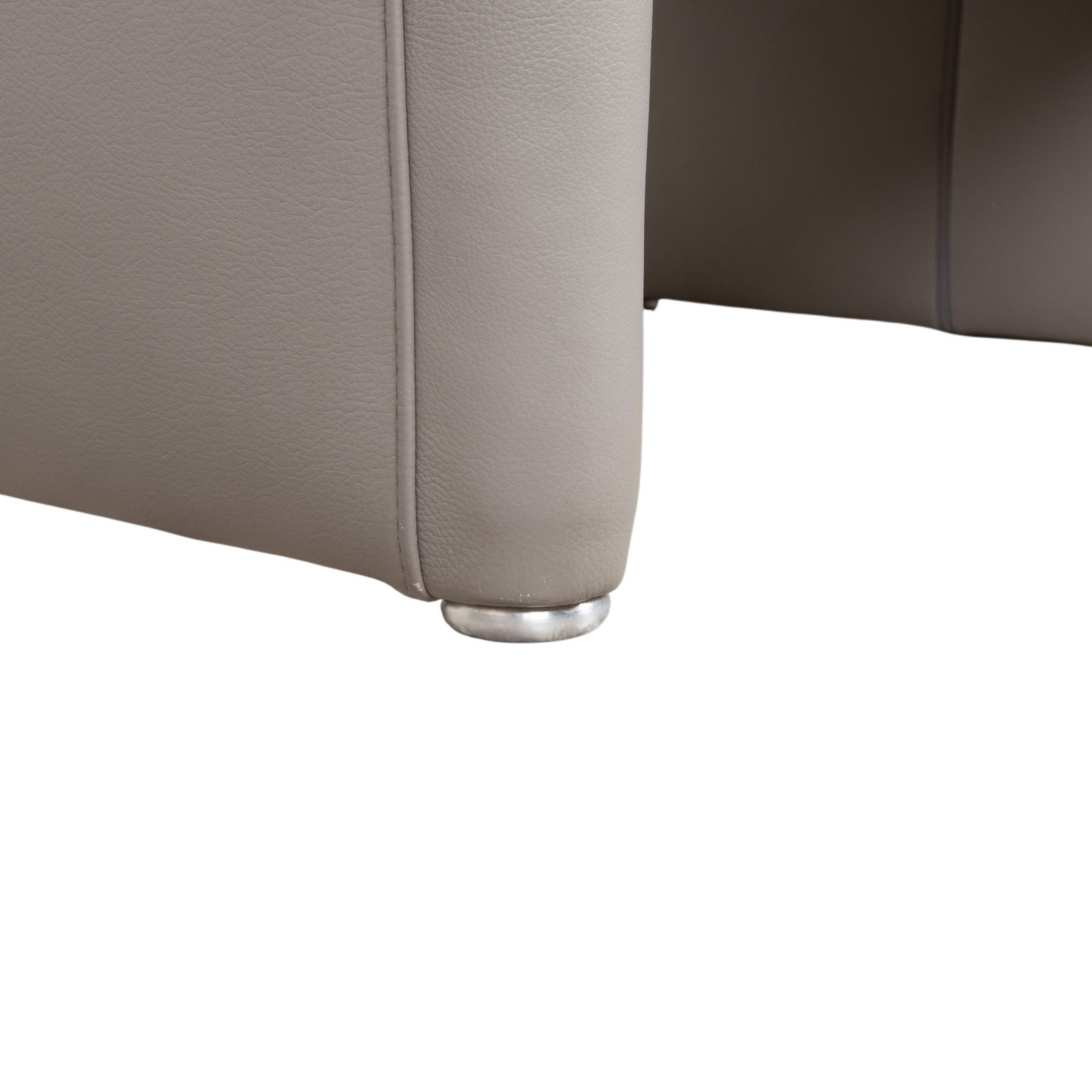 Canapé 3 places et pouf Koinor en cuir gris, fonction manuelle photo buy