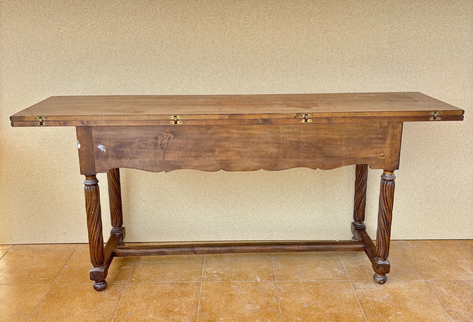 photo buy Spaanse Walnoten Klaptafel met Drie Lades, jaren 1930