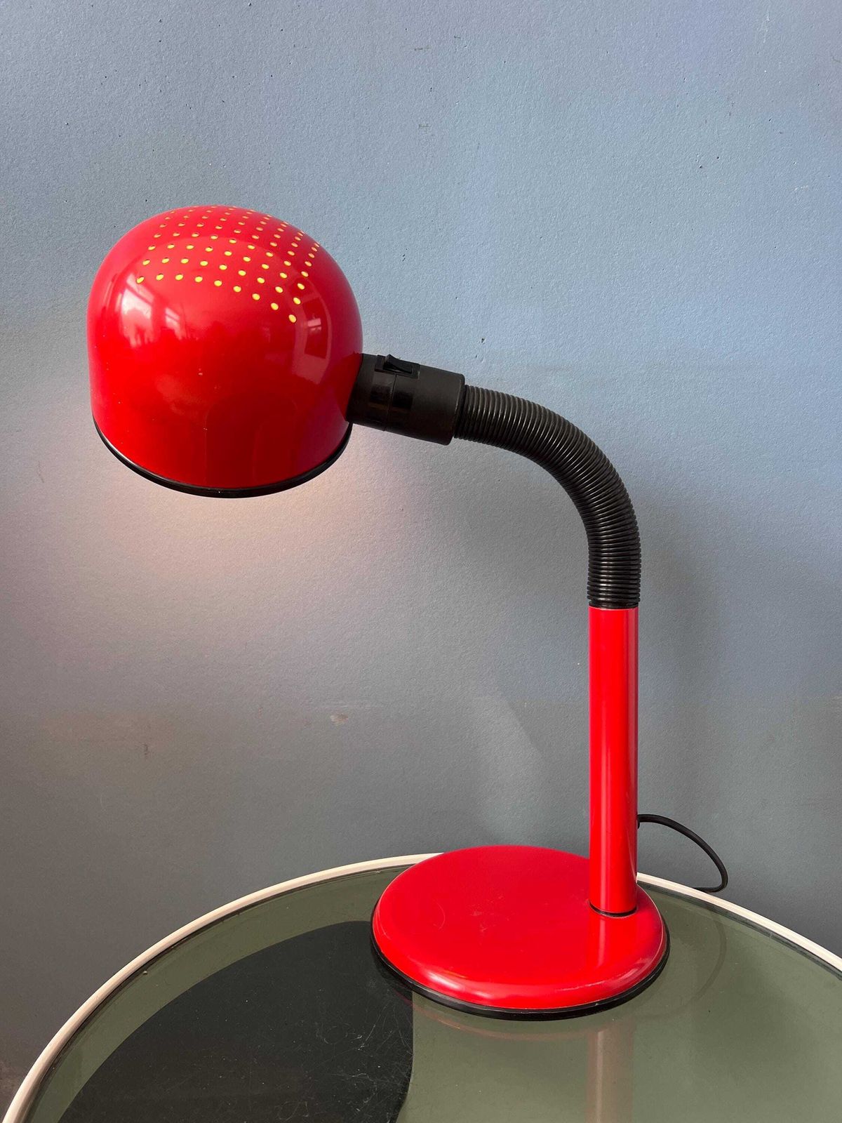 Mid-Century Flexibele Rode Space Age Tafellamp photo buy