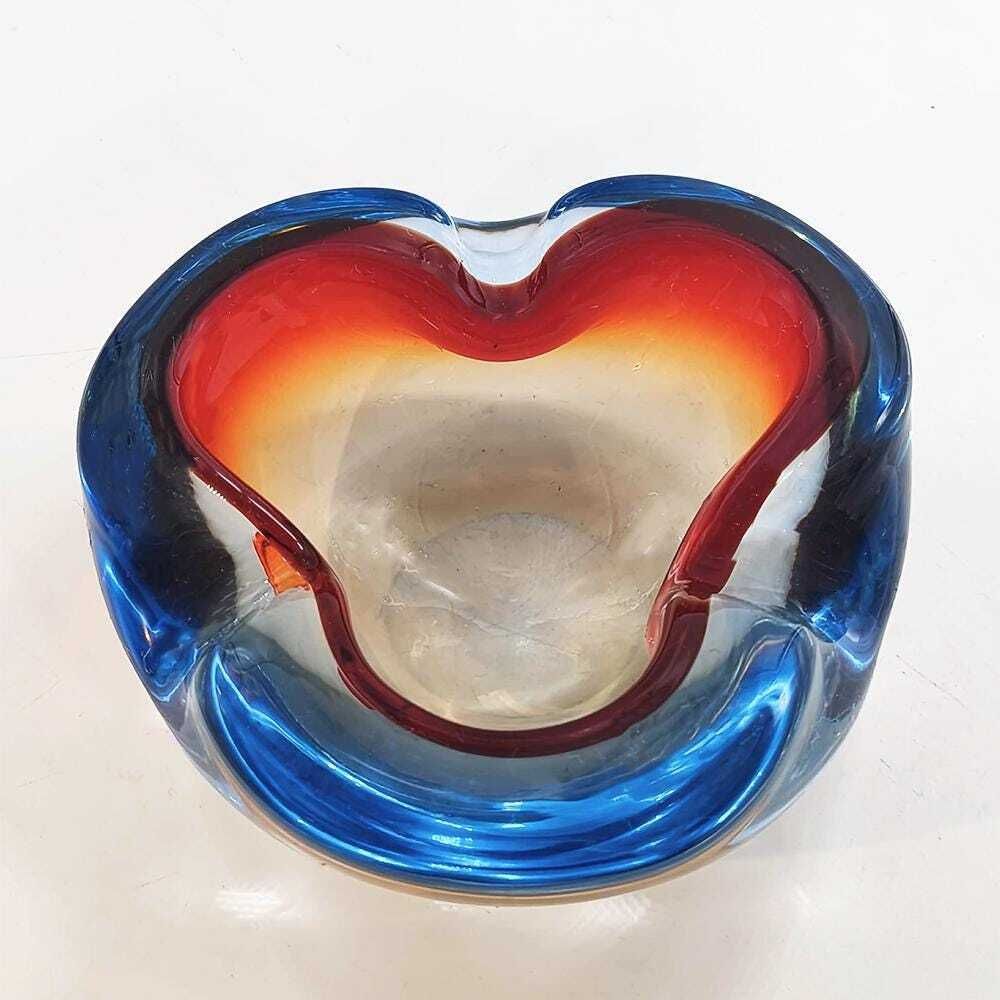 Asbak in Murano-glas ca. jaren 1960 van Flavio Poli voor Seguso. Gemaakt in Italië. photo Woonaccessoires