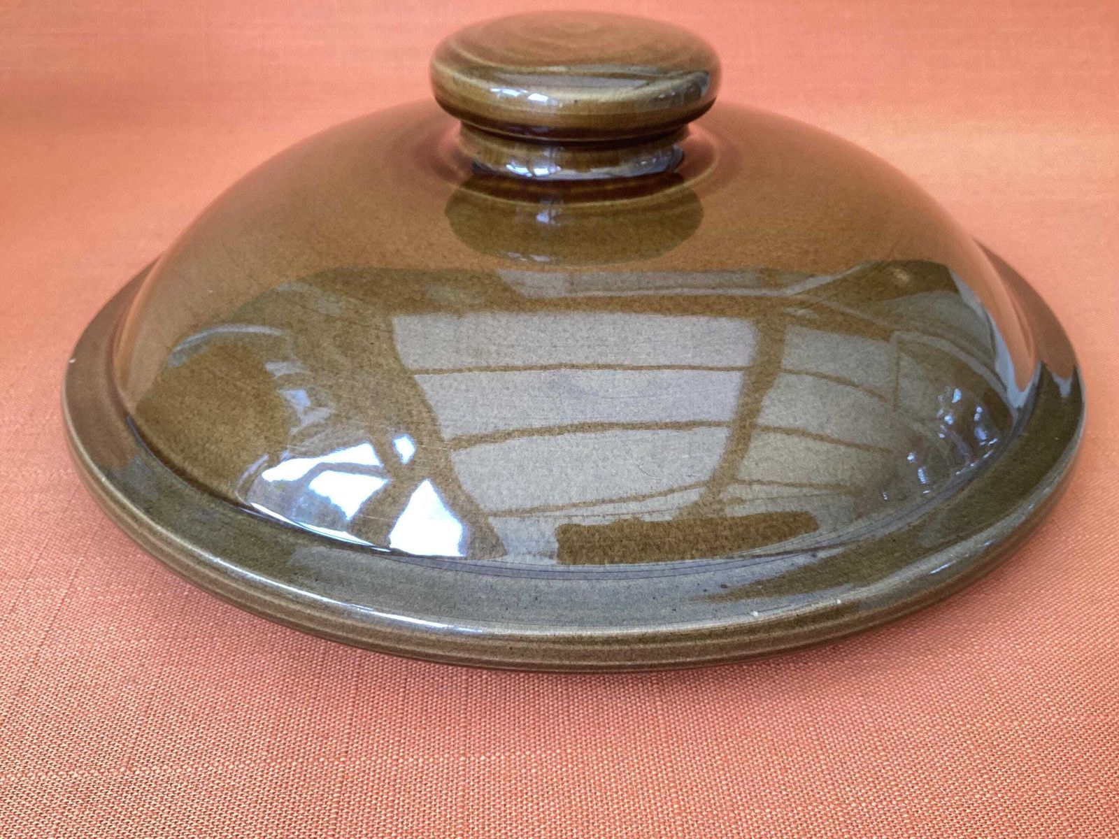 75.0 TG Green Granville broodpot uit de jaren 1970, traditionele aardewerken voorraadpot photo