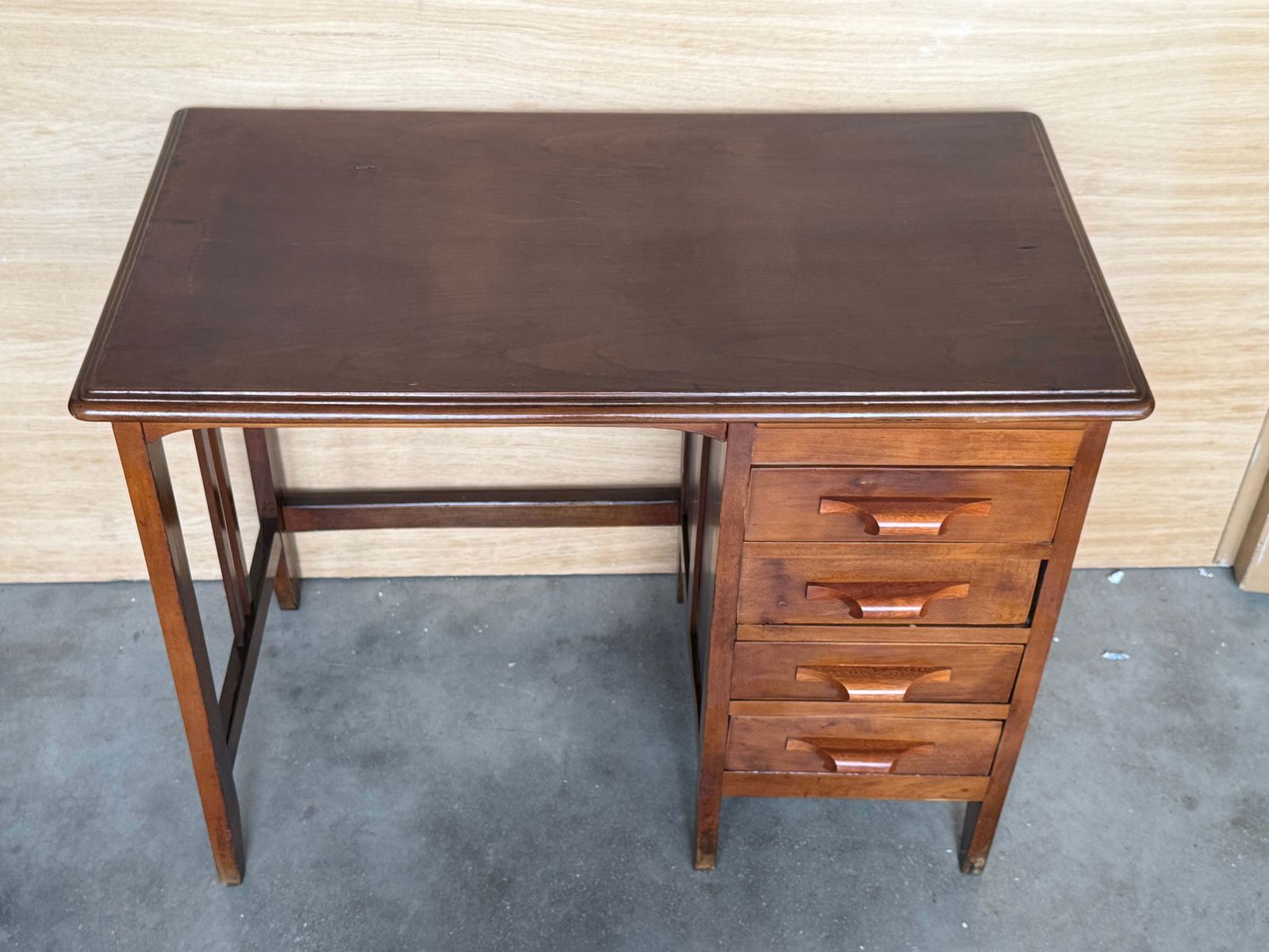 Vintage Spanish Wooden Writing Desk Or Vanity With Four Drawers photo 1820.0