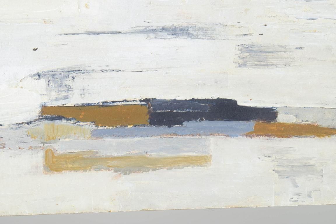 Hans Fagerström. Huile sur panneau. Composition abstraite moderniste, milieu du XXe siècle. photo furniture