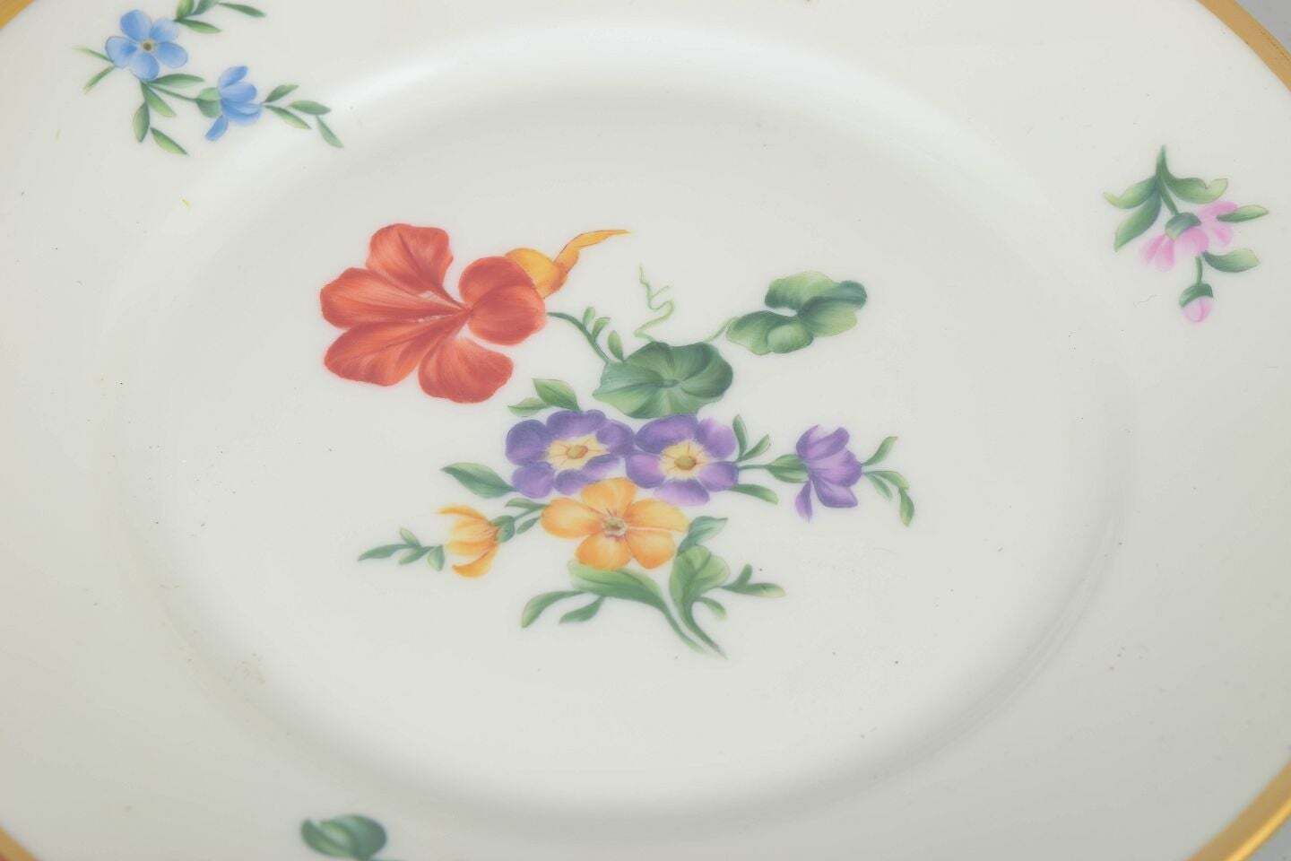Rosenthal. Set Of Twelve Porcelain Plates With Floral Motifs. 1930s. photo for sale