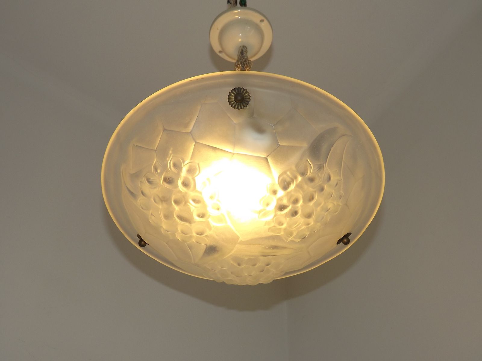 Elegante Franse art deco plafonnier - ca. 1930 | Gesigneerd Ros / Degué