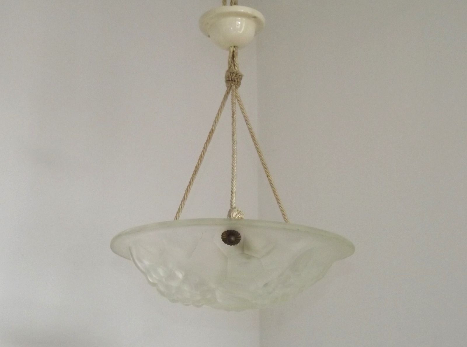 Elegante Franse art deco plafonnier - ca. 1930 | Gesigneerd Ros / Degué photo for sale
