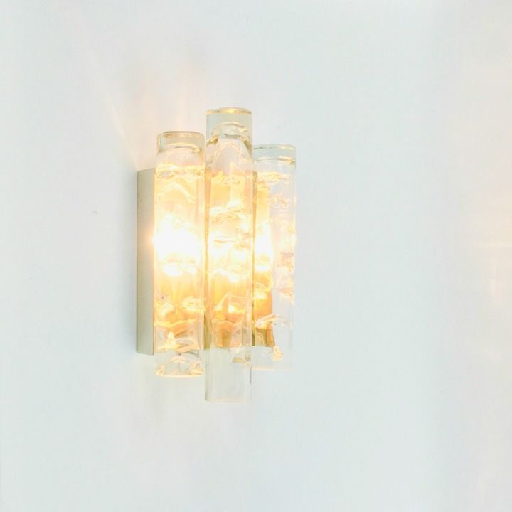 Large Mid Century Modern Murano Glass Wall Light From Doria, Germany, 1960s photo Lighting