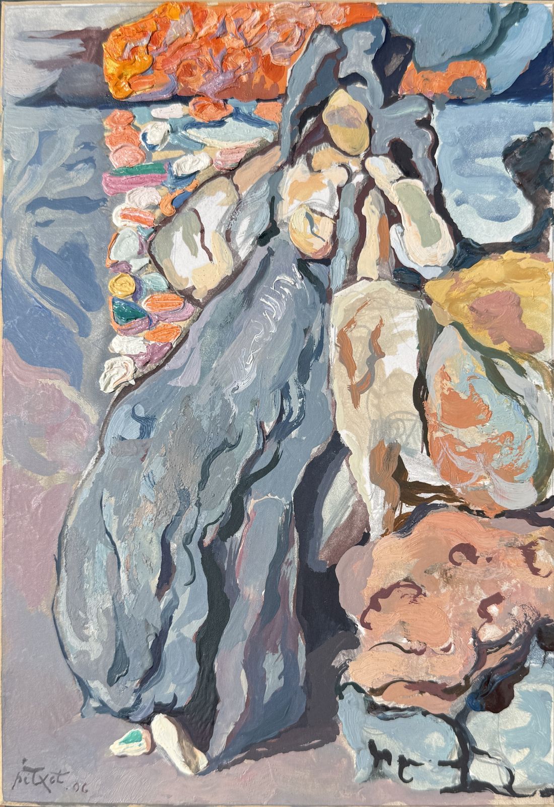 Antoni Pitxot Spaans surrealistische metamorfe figuren, Cadaqués Costa Brava olieverfchilderij 2006