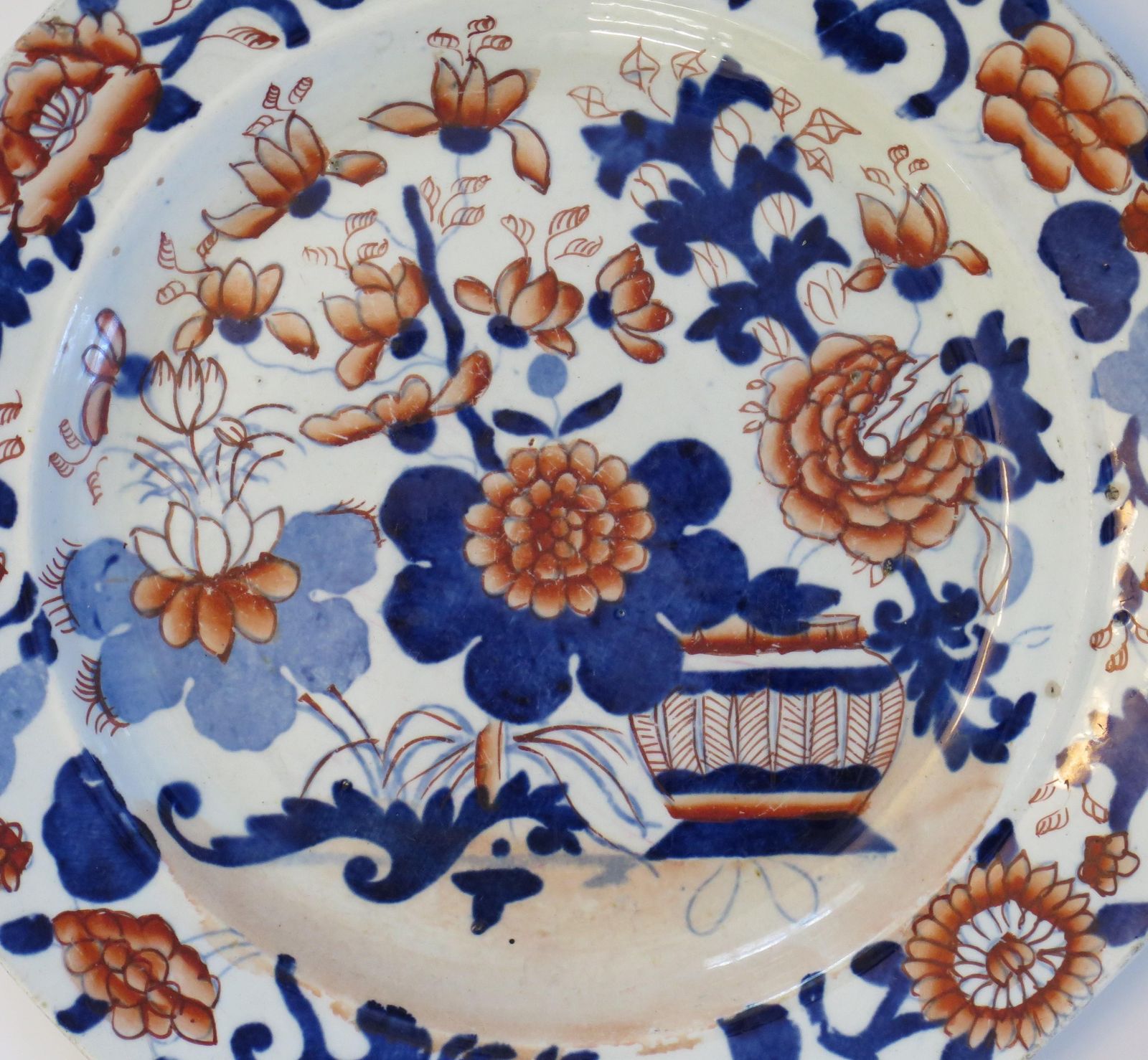 Antiek harlequin set van zes Mason's Ironstone dinerborden, 1818. photo vinterior