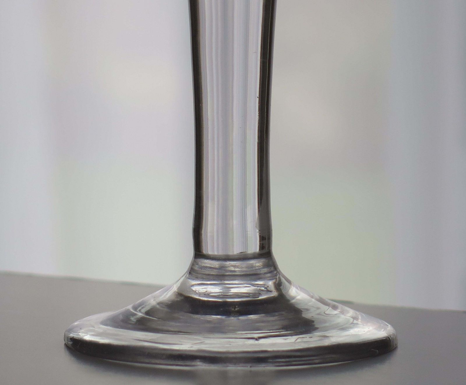 Mid Georgian Hand Blown Lead Glass Wine Glass, Engraved, Circa 1760. photo 301.0