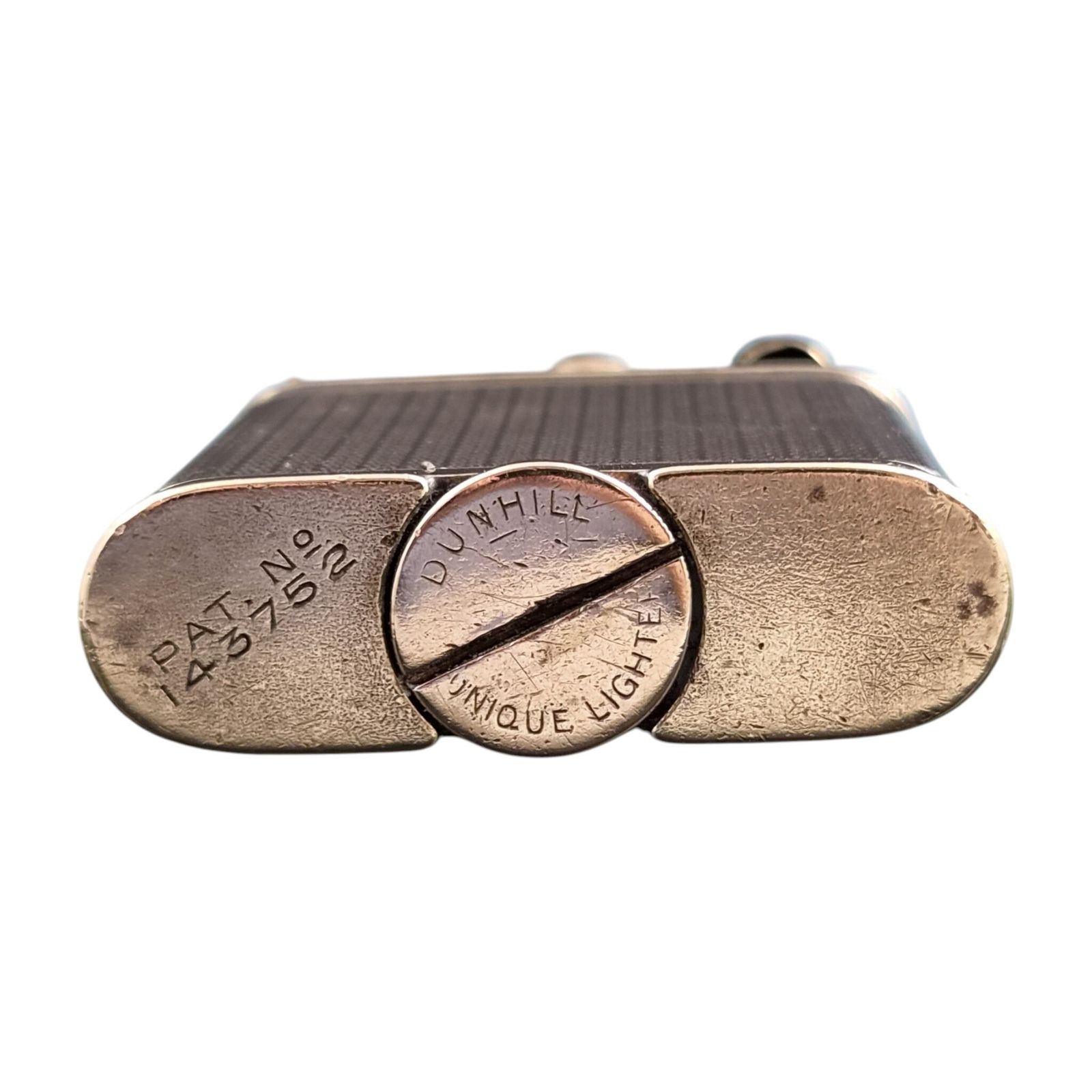 Early Dunhill Unique B Straight Arm Gold Plated Petrol Lighter, C.1926–1928 photo 999.99