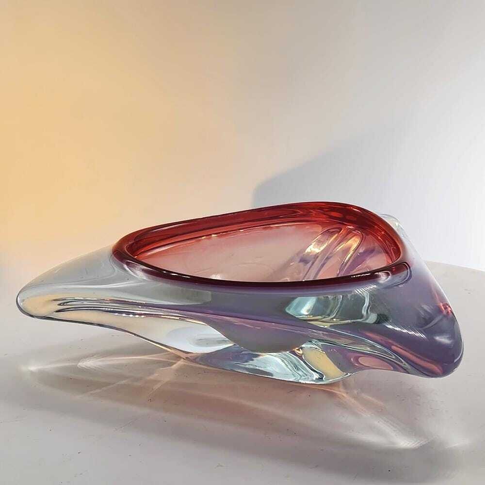 Grand cendrier Murano années 1960, par Flavio Poli pour Seguso, Italie, 26 cm photo buy