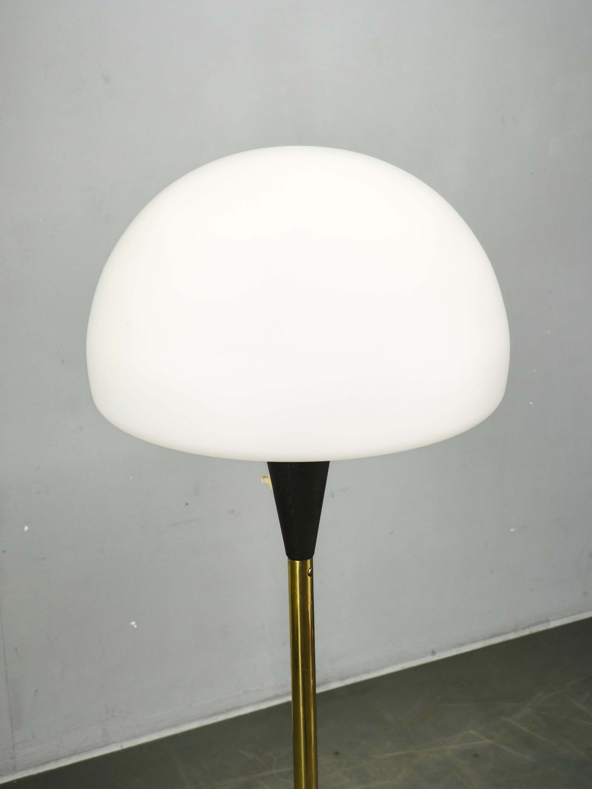 Lidokov Space Age Brass And Opaline Glass Floor Lamp 1960s photo furniture
