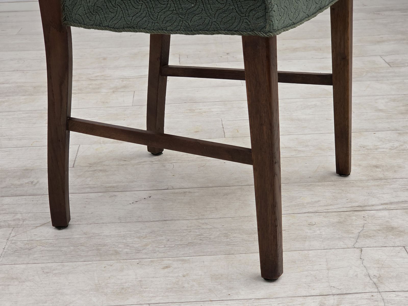 1960s, Set Of 6 Danish Dining Chairs, Furniture Wool, Oak Wood. photo Furniture