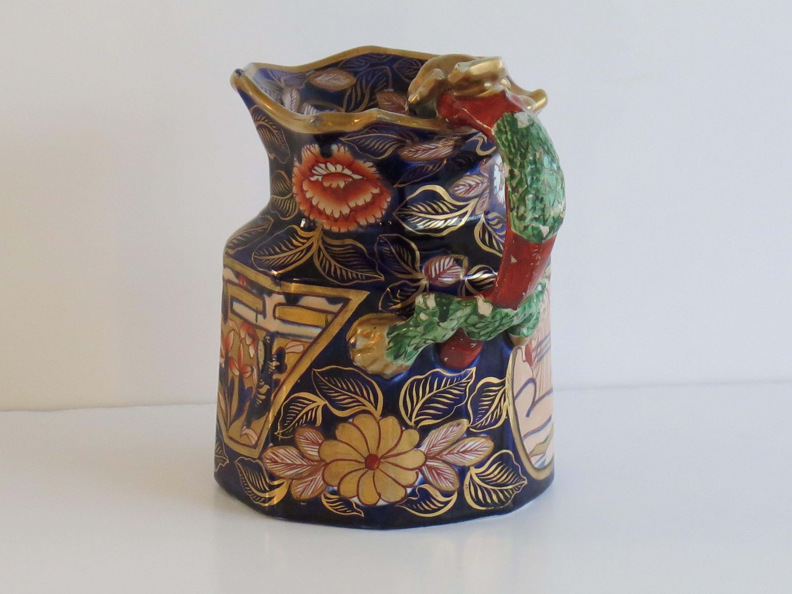 Mason's Ironstone Jug, Octagonal Pitcher, School House Pattern, 1817 photo 390.0
