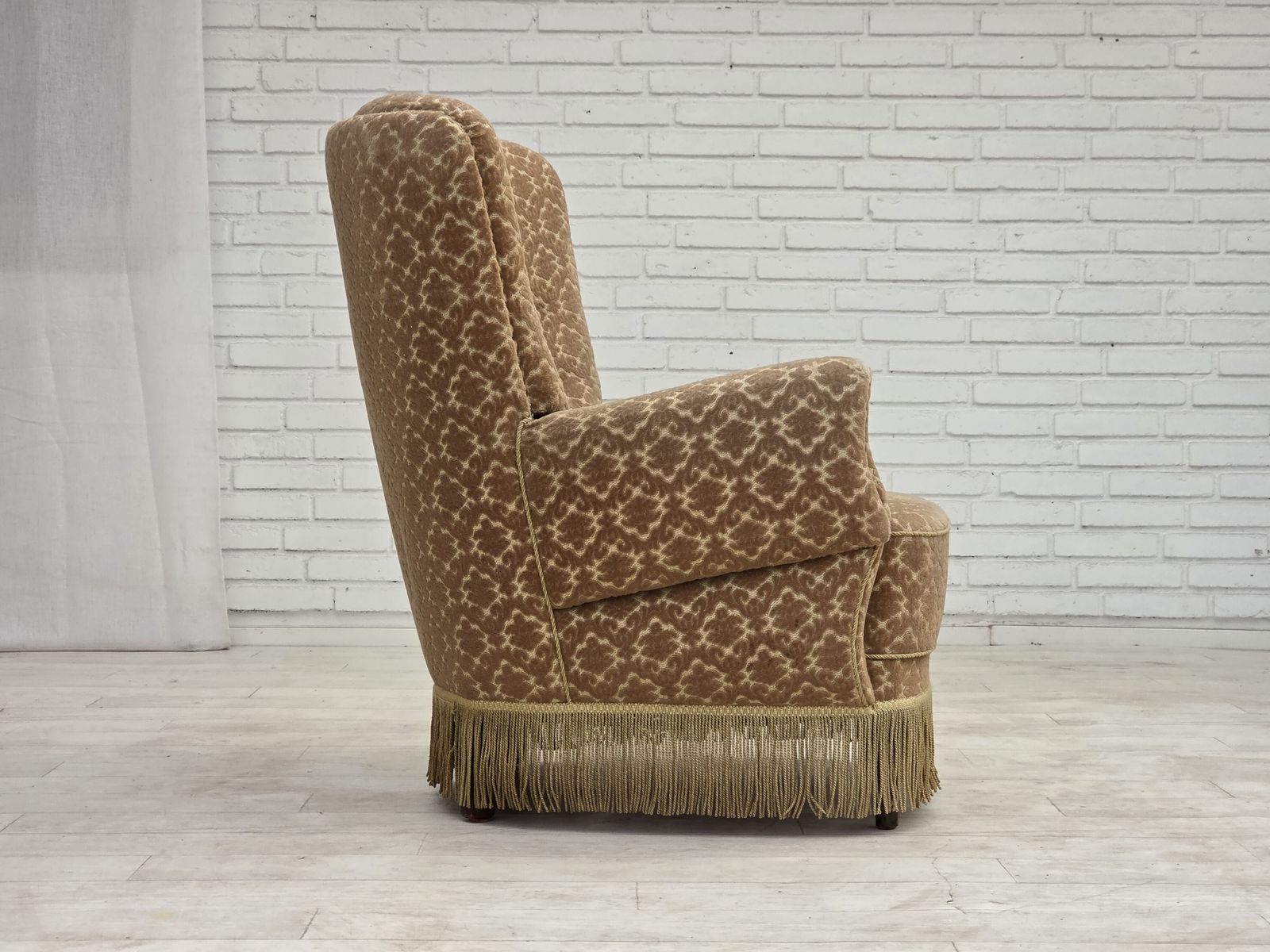 1960s, Danish Armchair, Furniture Velour, Beech Wood. photo buy
