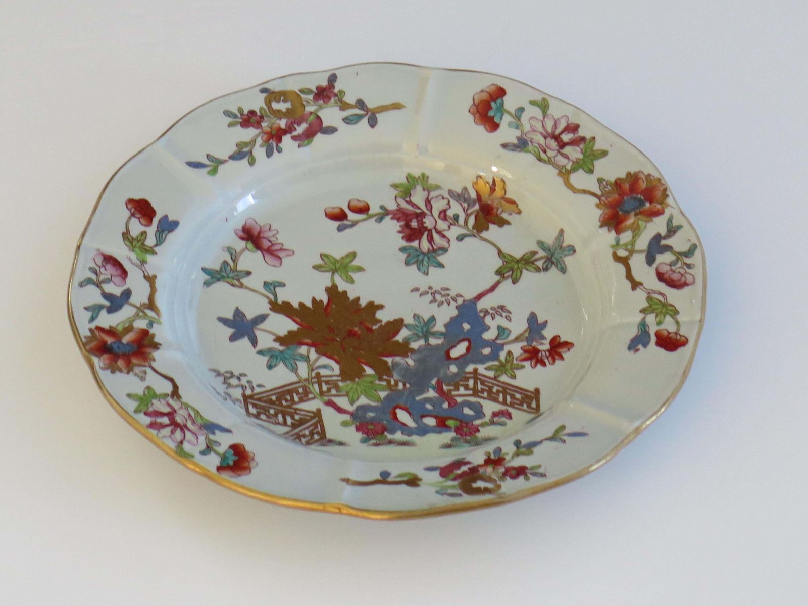 Mason's Ironstone Desert Plate, handgeschilderd, ca. 1818 photo furniture