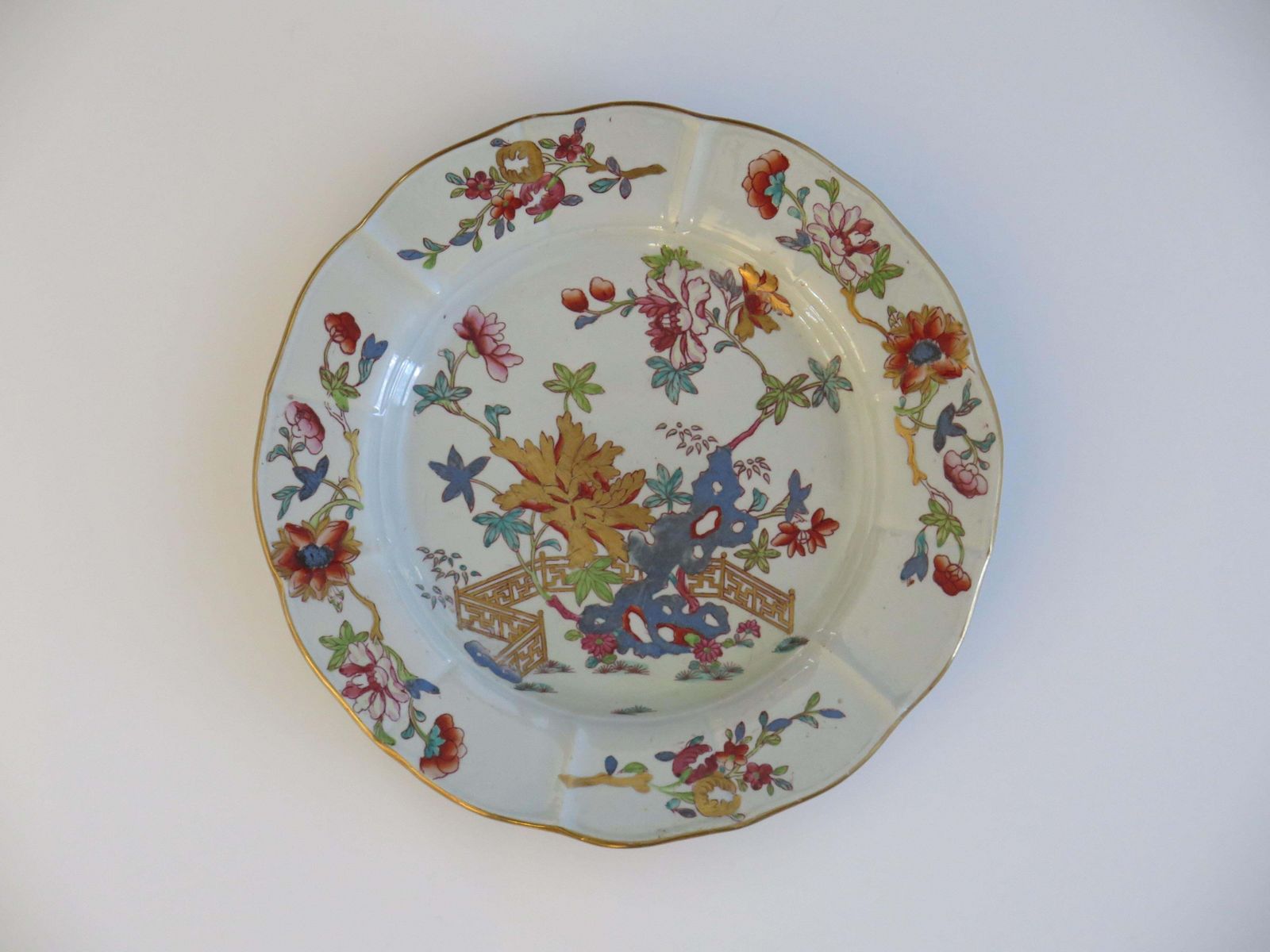 Mason's Ironstone Desert Plate, handgeschilderd, ca. 1818 photo 210.0