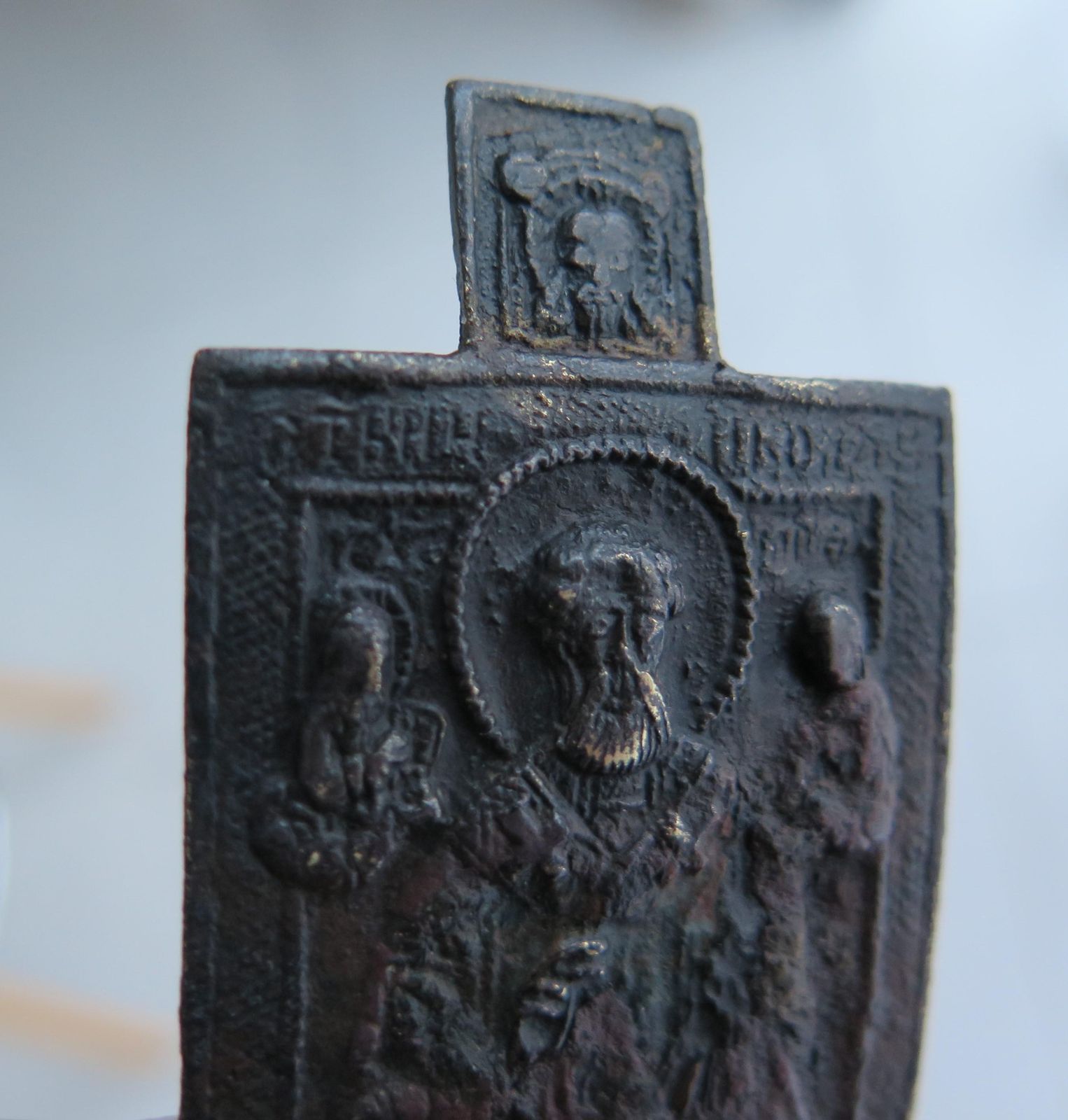 photo for sale Antiek Russisch bronzen reisicoon, Sint-Nicolaas, 18e eeuw