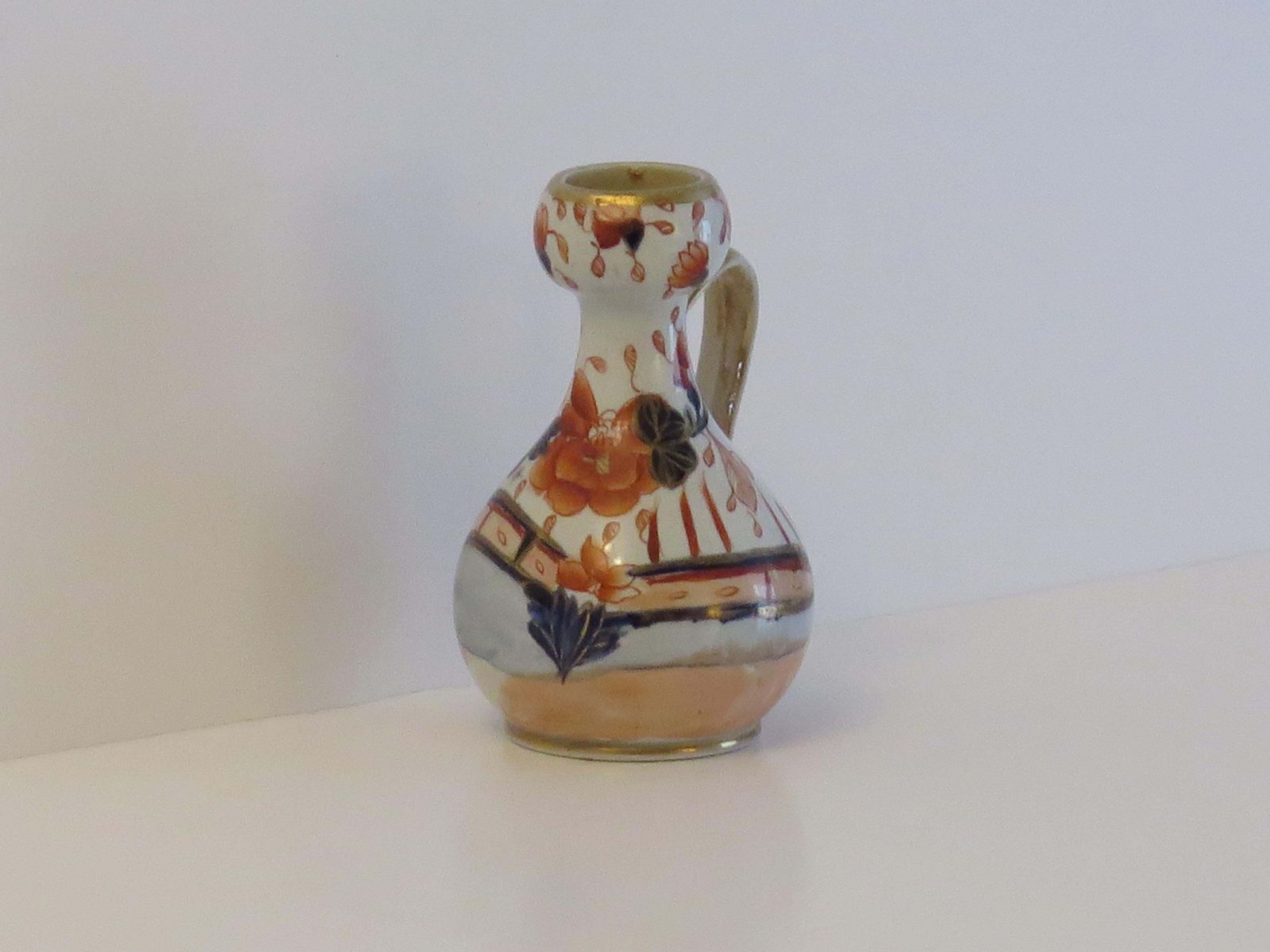Mason's Ironstone Jug, Rare Shape, Hand Painted Japan Pattern, Circa 1813 1820 photo Home Decor