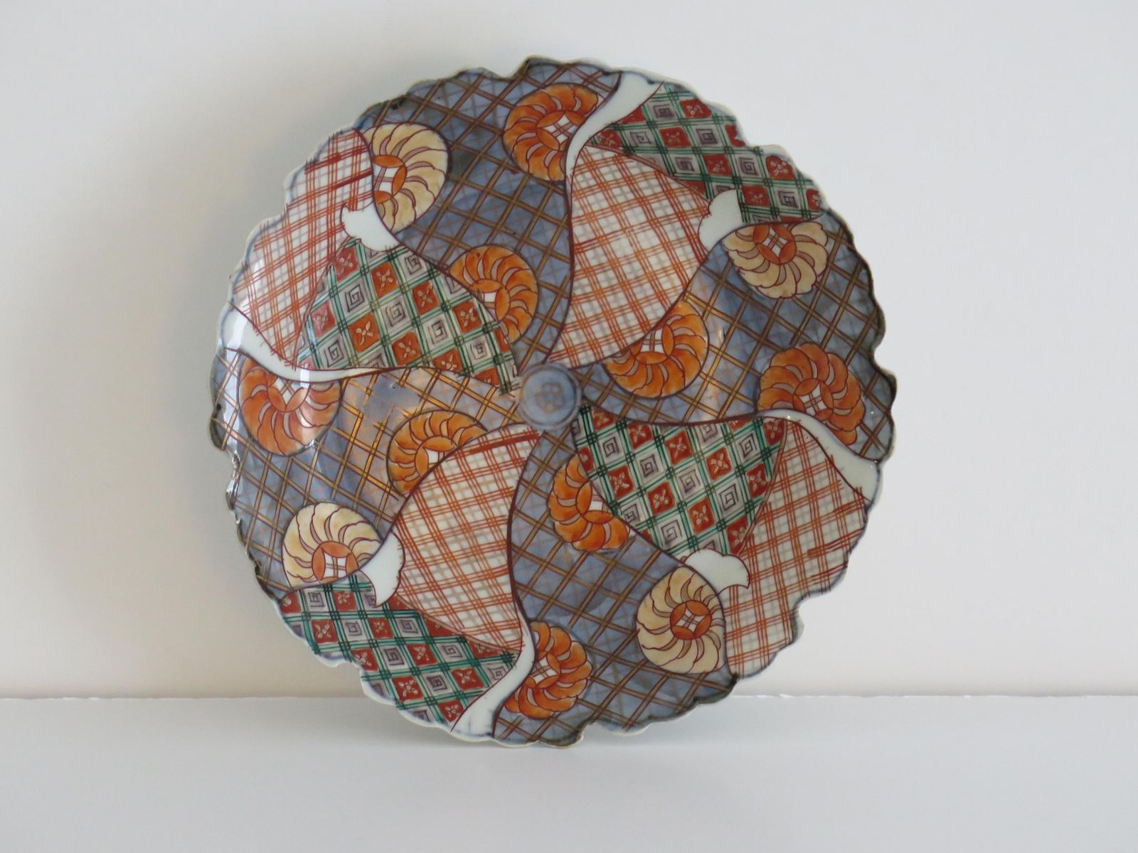 Hand Painted Japanese Porcelain Plate, Meiji Period, Circa 1870 photo furniture