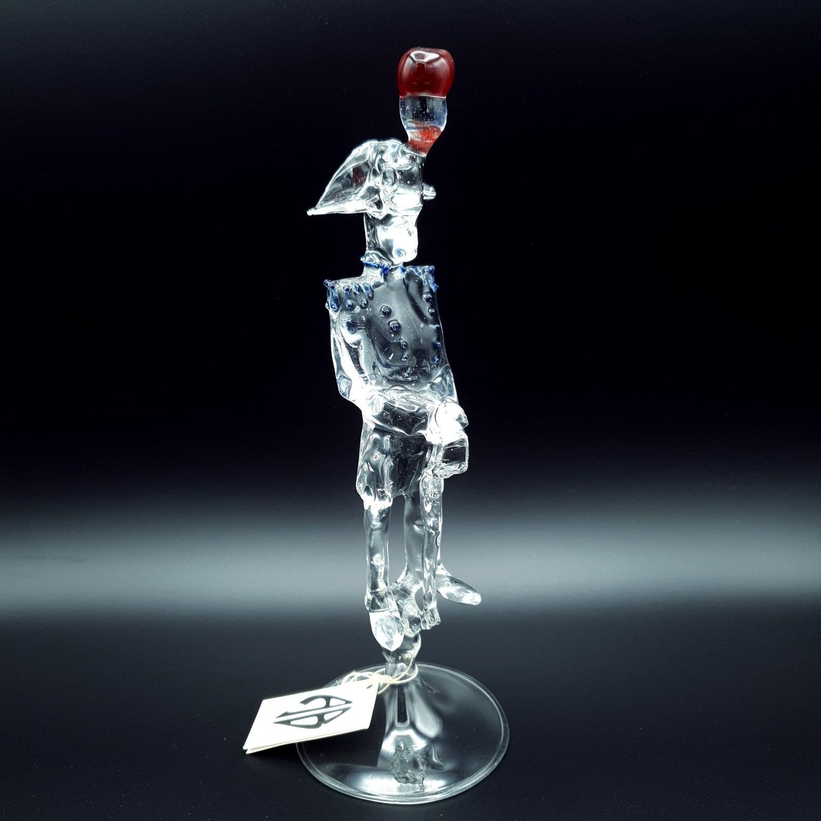 Handgemaakte glazen kunst militair figuur Amanzio Bormioli Raffaello Bormioli Italy photo for sale