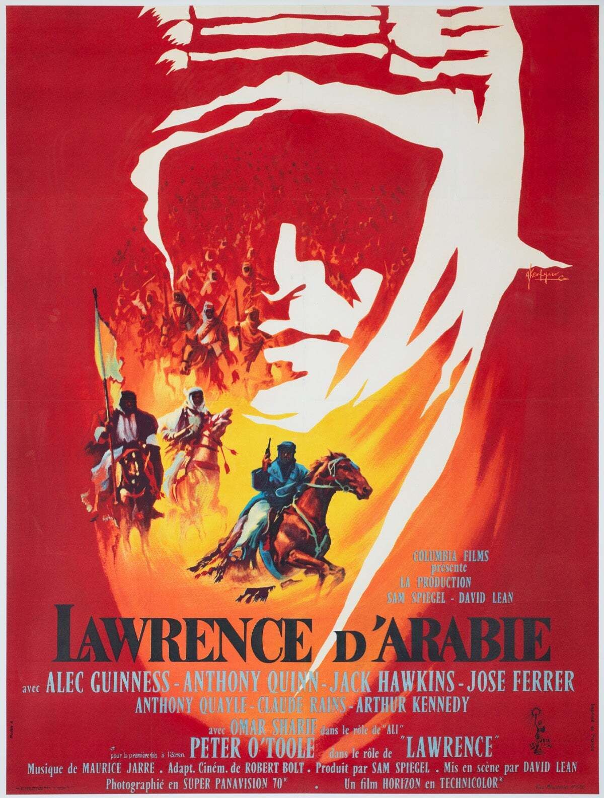 Lawrence Of Arabia 1962 French Grande Style B Film Poster, Georges Kerfyser.