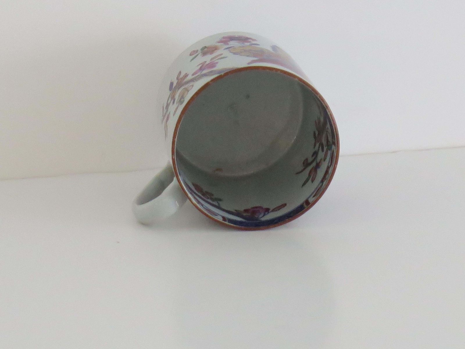 Spode antiek koffiekopje, handgeschilderd tabaksblad motief, ca. 1820 photo buy