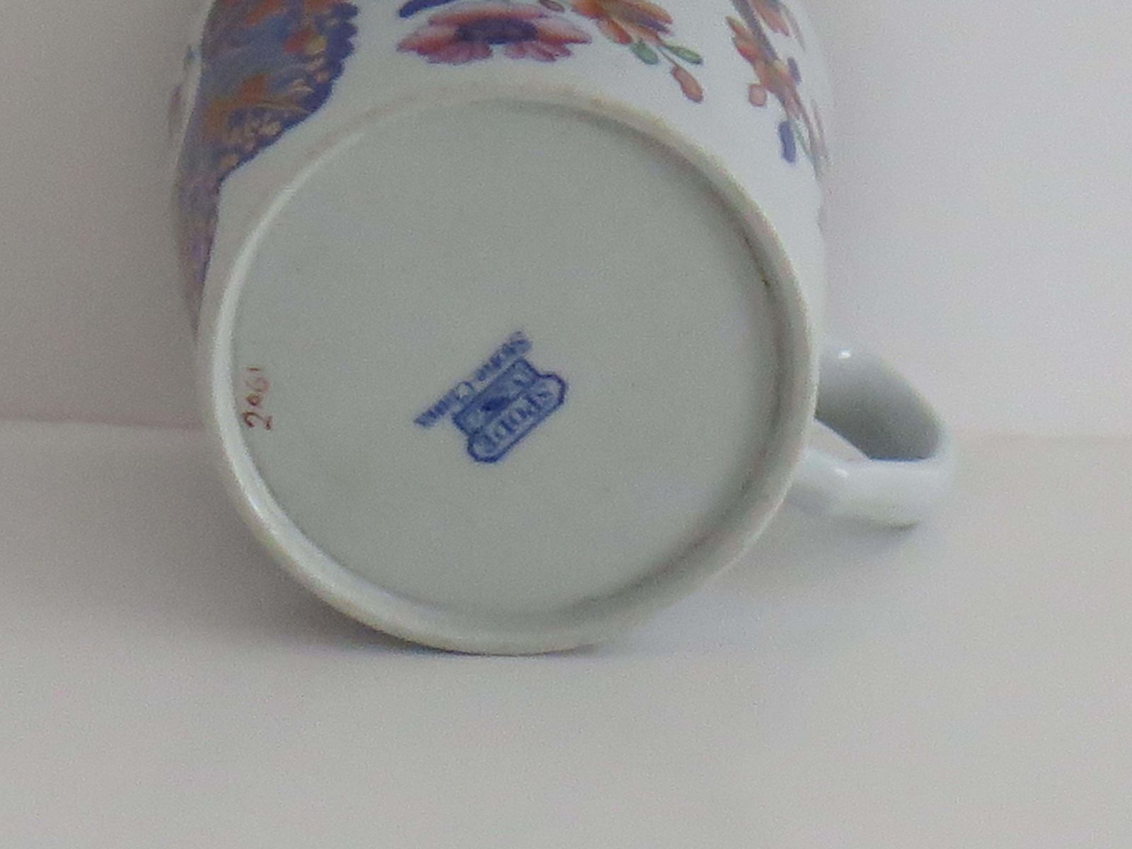 Woonaccessoires Antiek Spode Stone China koffiekopje, Tobacco Leaf-patroon, ca. 1820 photo