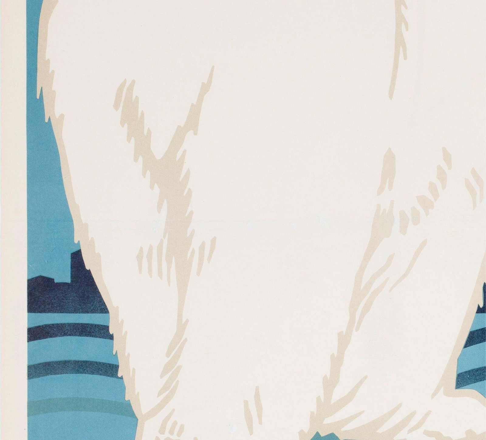 Antwerp Zoo Ijsbeer 1950 Grote Reclameposter. photo 1260.0