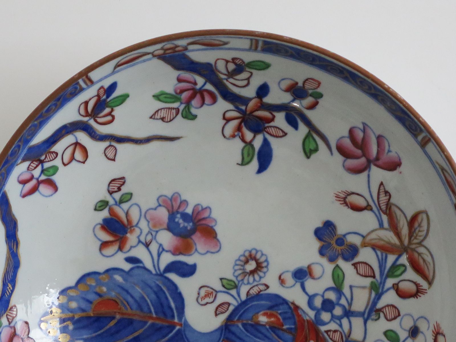 photo for sale Spode Ironstone China Dish, Tobacco Leaf Pattern No. 2061, ca. 1820