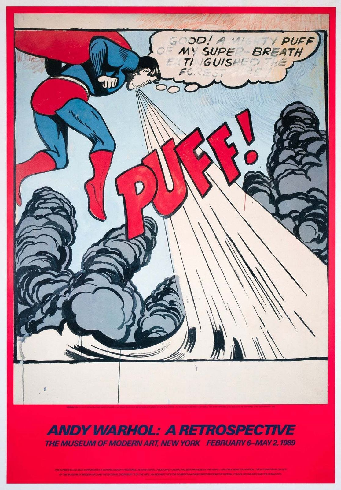 Superman 1989 Moma Exhibition Poster, Andy Warhol.