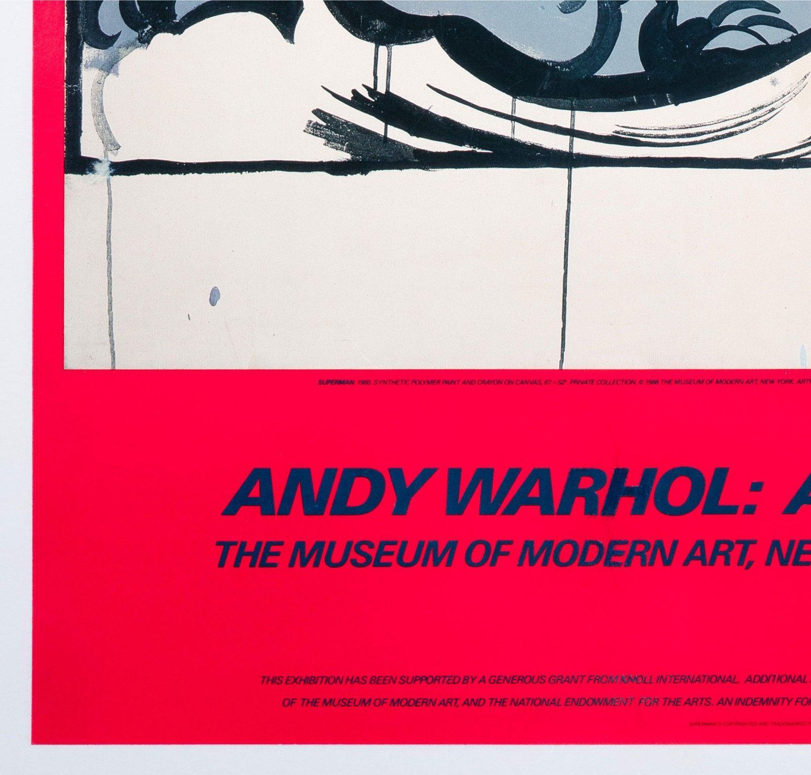 Superman 1989 Moma Exhibition Poster, Andy Warhol. photo buy