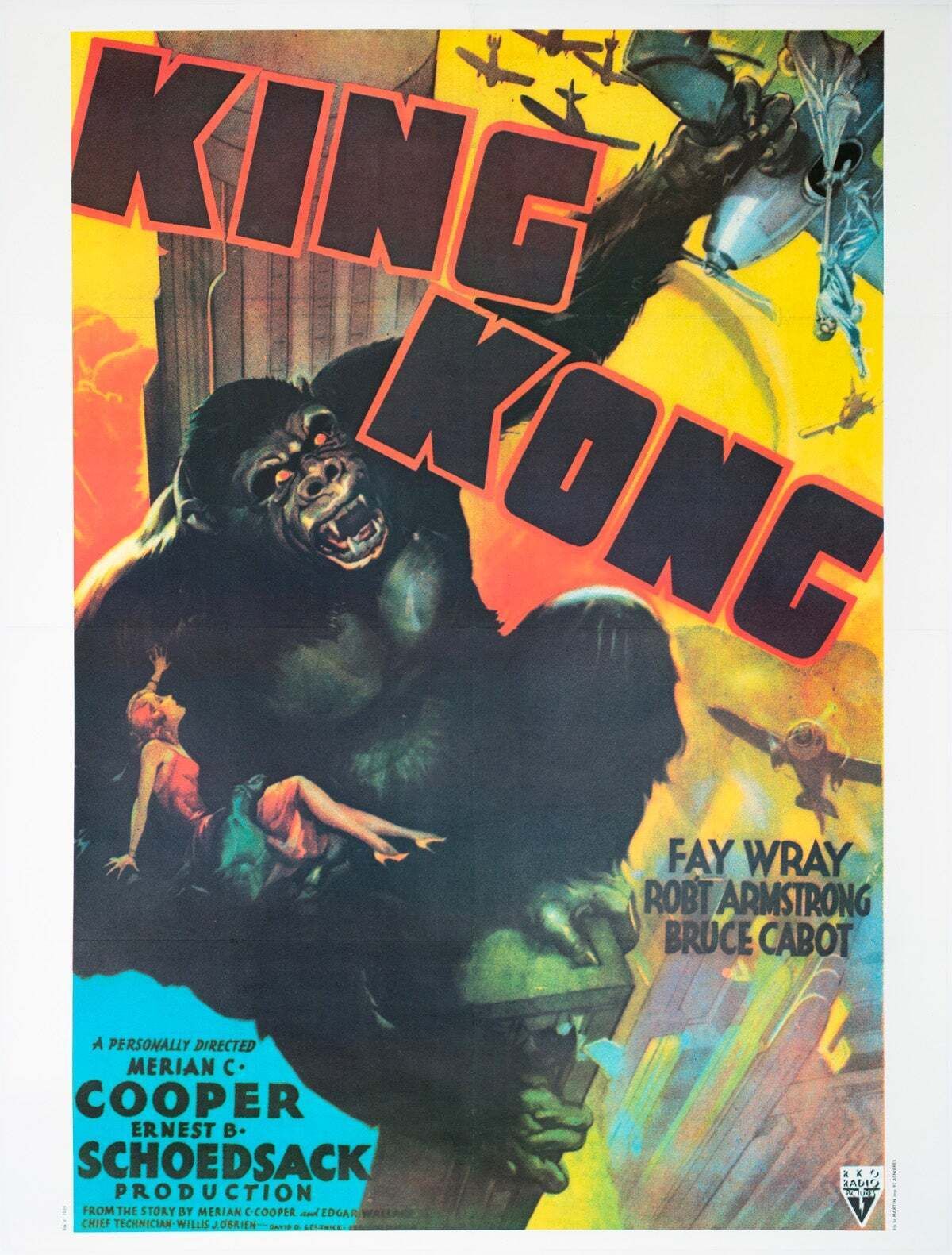 King Kong, jaren 1970, Franse Grande filmaffiche.