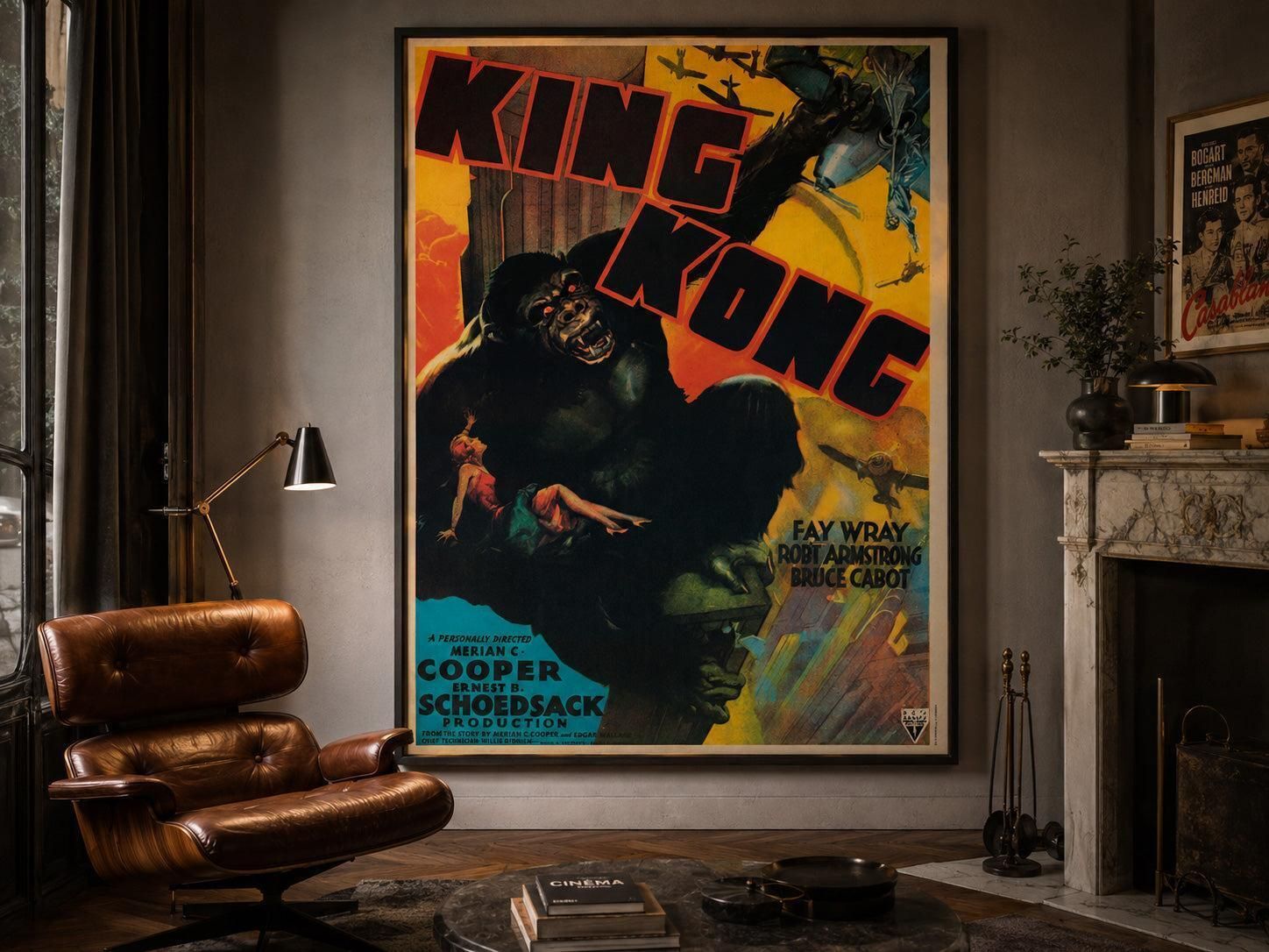 King Kong, jaren 1970, Franse Grande filmaffiche. photo furniture