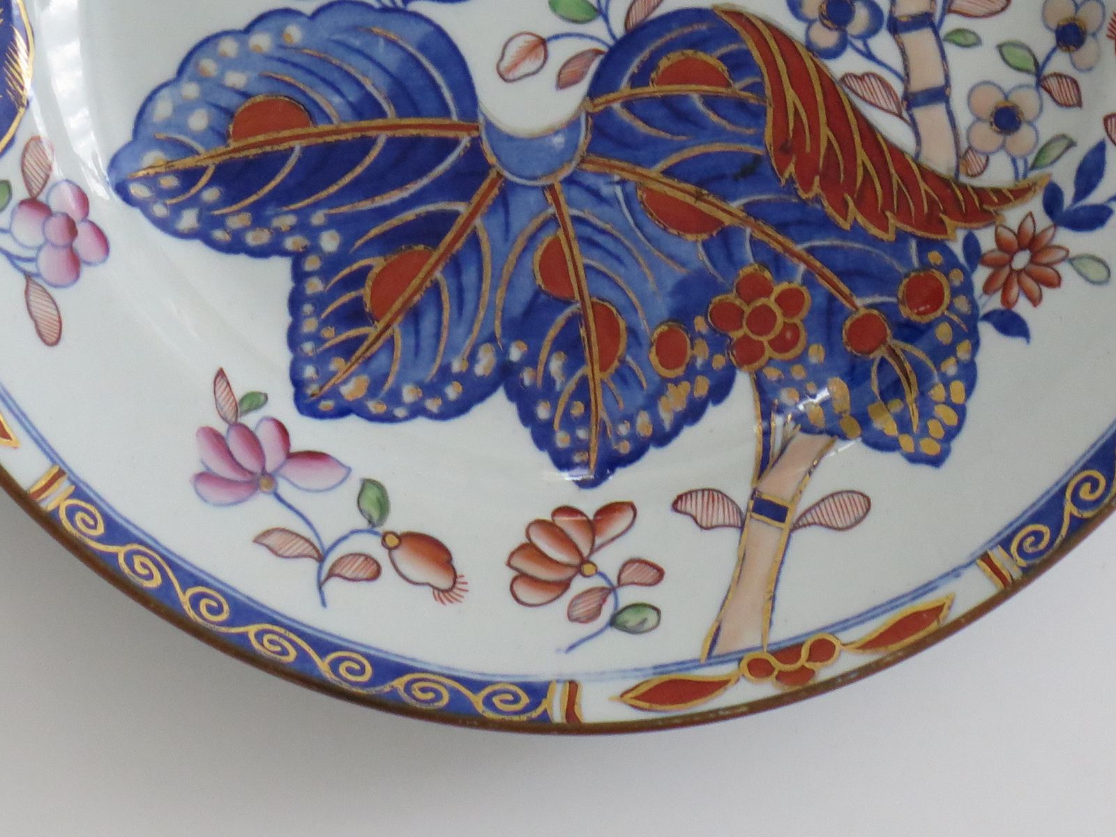 Spode Ironstone diep woestijnbord, Tobacco Leaf-patroon, ca. 1820 photo buy