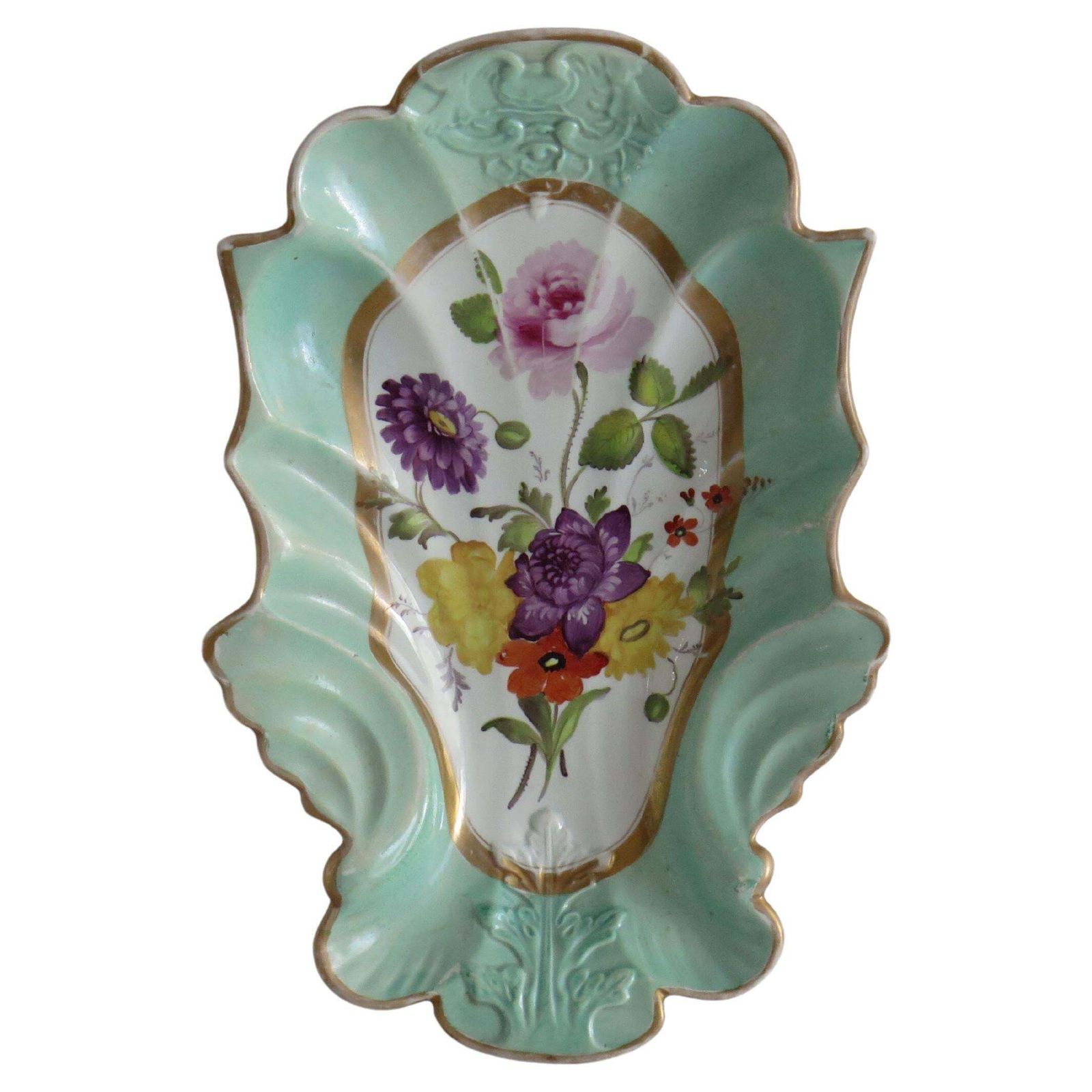 Mason's Ironstone Serving Dish, Hand Painted Mixed Flowers, Circa 1818