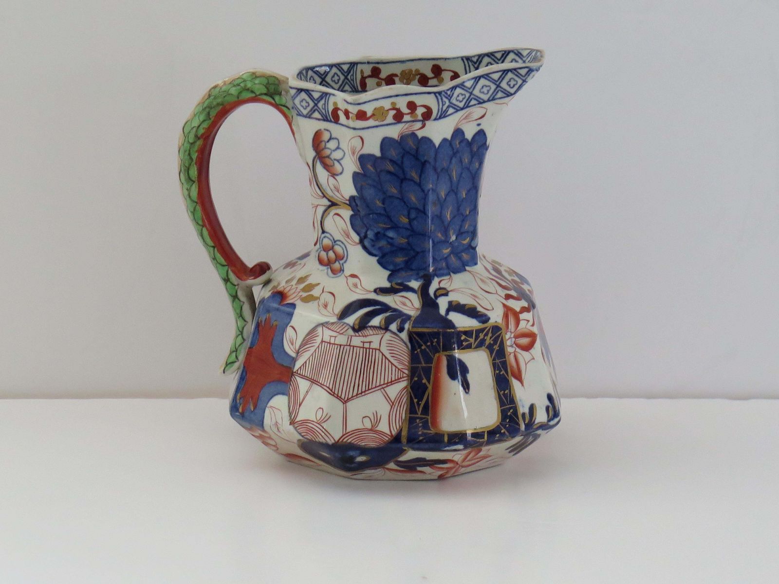 Davenport Ironstone Pitcher, Jardinière Pattern, Georgian Circa 1815 photo furniture