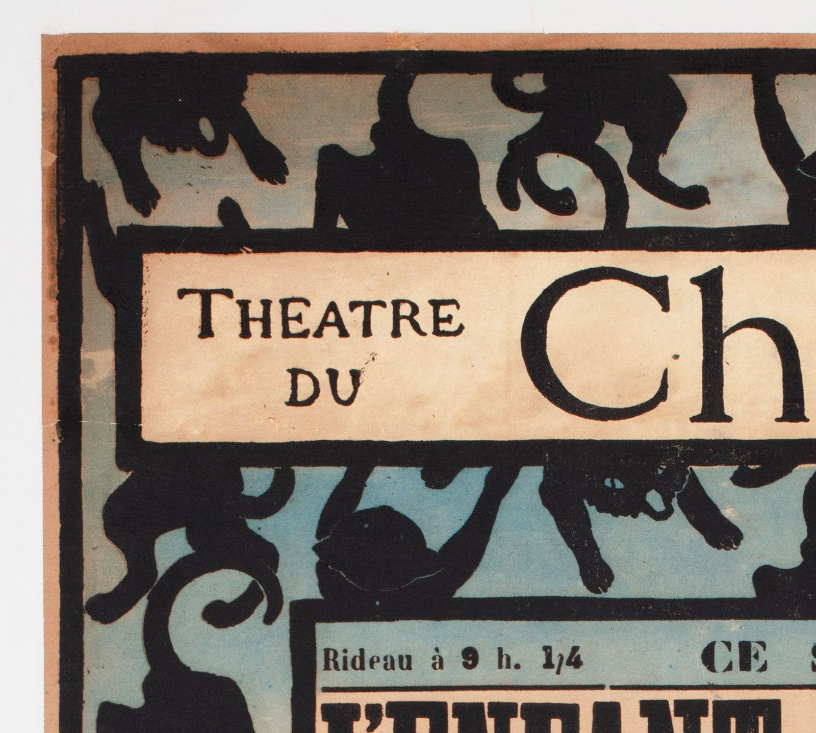 Chat Noir 1894 French Theatre Advertising Poster, Henri Riviere. photo for sale