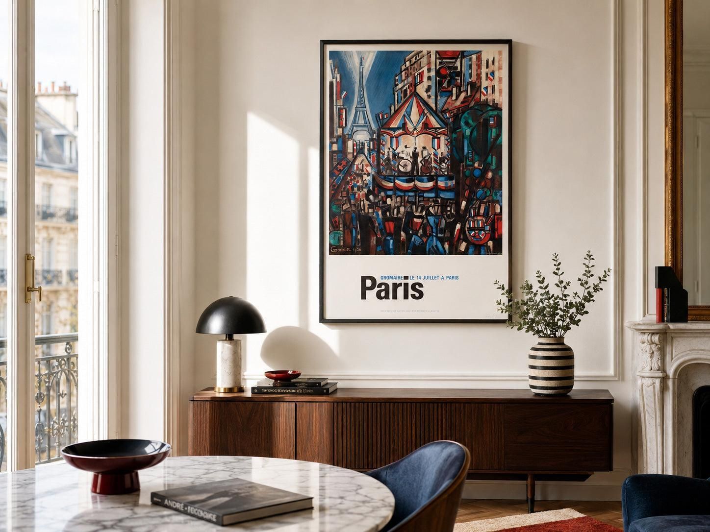 Reisaffiche Parijs 1964, Marcel Gromaire. photo furniture