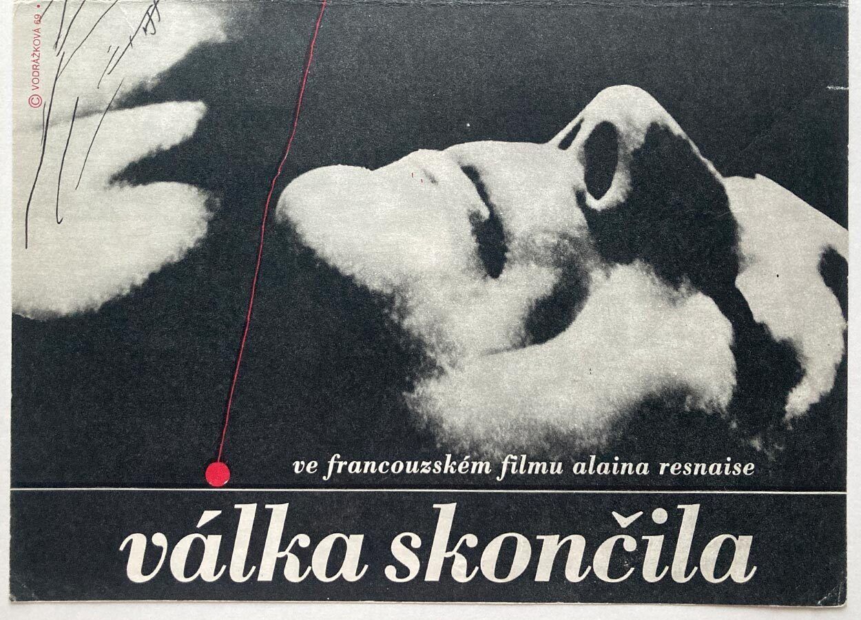Original Film Poster, The War Is Over, Eva Galová Vodrážková, 1969, Genuine Vintage Czech Design photo for sale