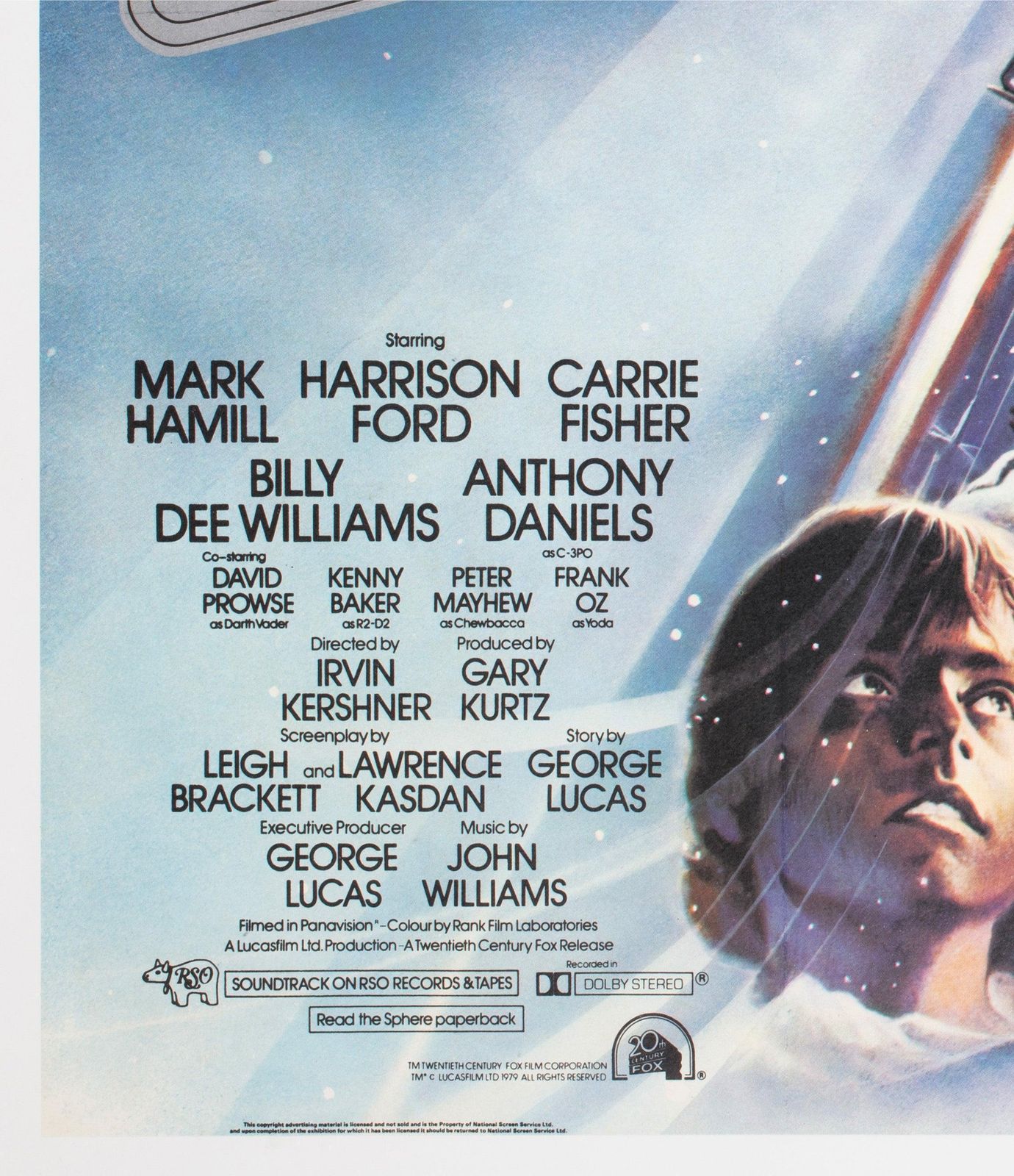 The Empire Strikes Back 1980 Uk Quad Black Title Style, Tom Jung Film Poster. photo vinterior