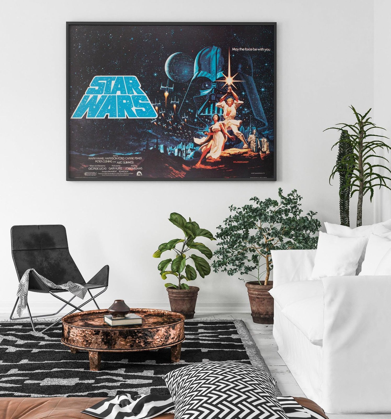 Star Wars 1977 Uk Quad Filmposter, Greg And Tim Hildebrandt. photo furniture