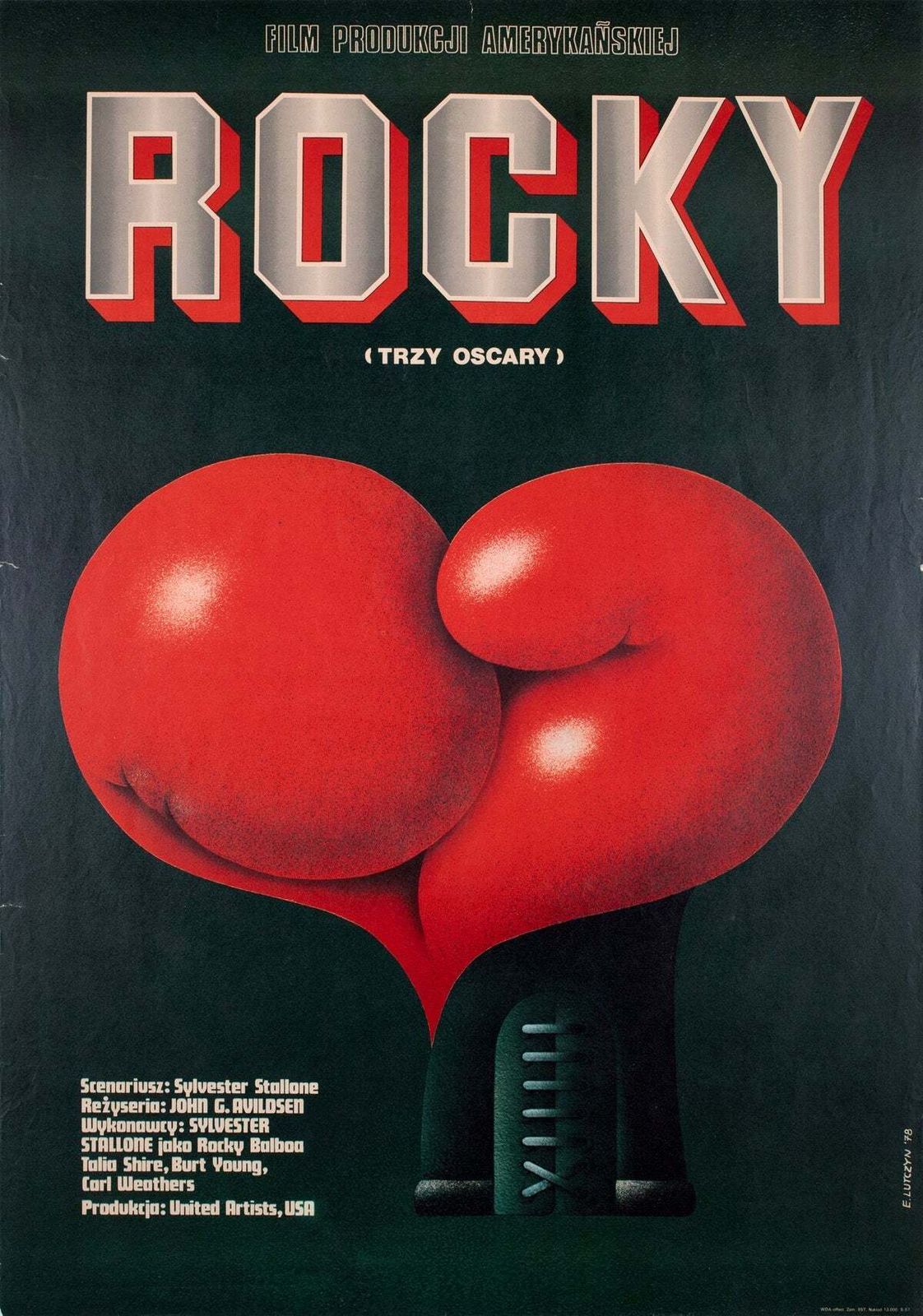 Rocky 1978 Poolse B1 filmaffiche, Edward Lutczyn.