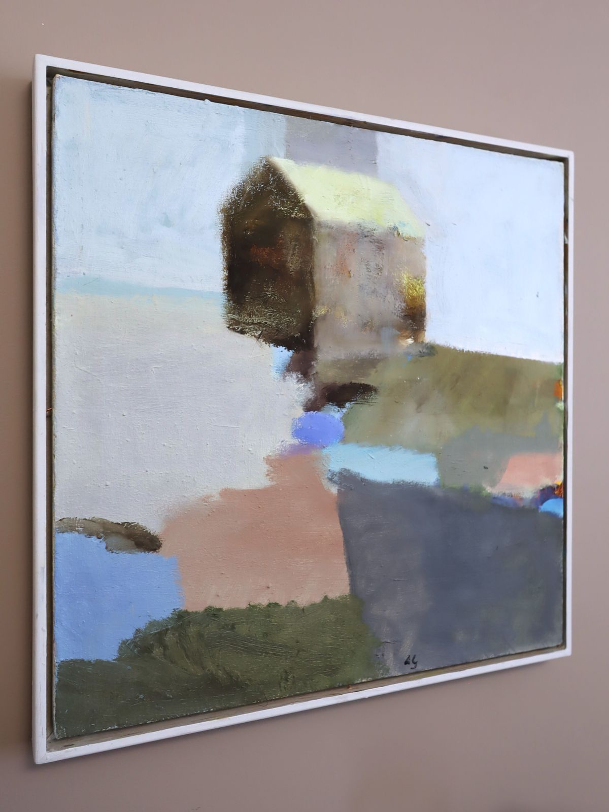 photo furniture Huis boven de velden, olieverfschilderij