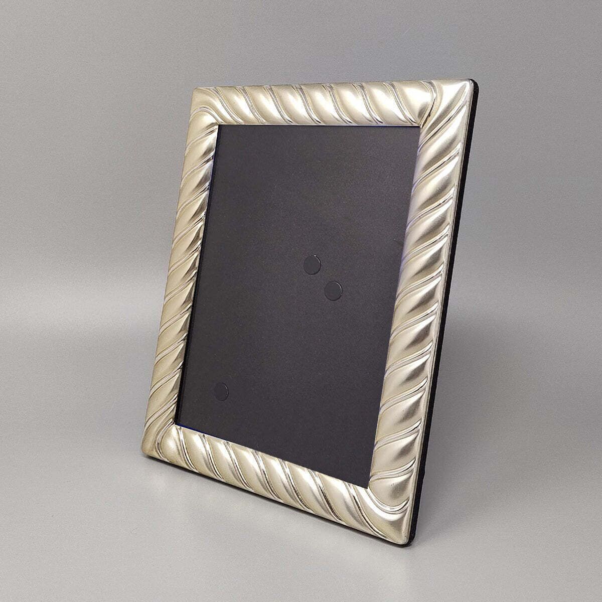 Fotolijst uit de jaren 1970 in verzilverd metaal met glas, gemaakt in Italië photo Woonaccessoires