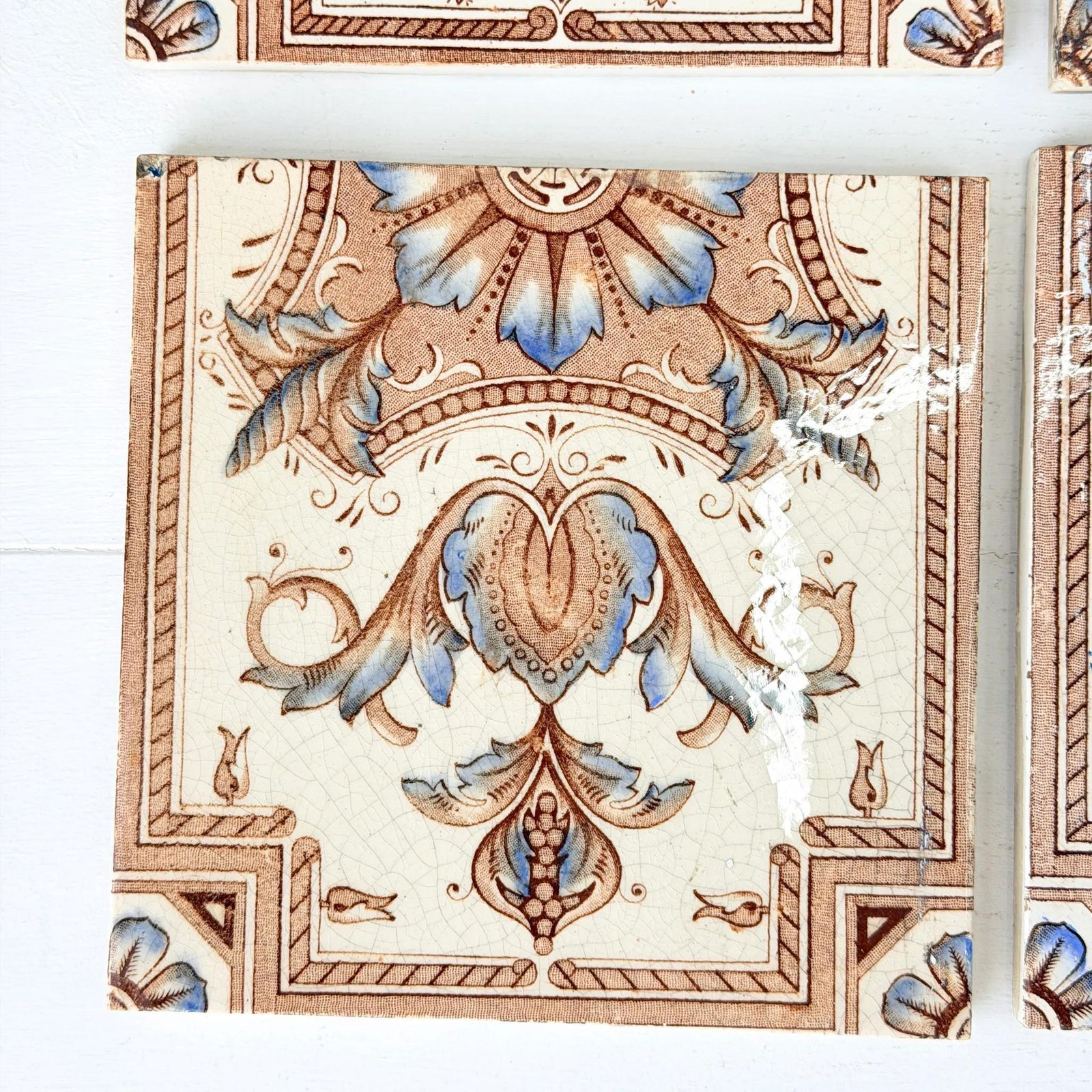 photo for sale T & R Boote Ltd Fireplace Tiles Transfer Print Tint C1900